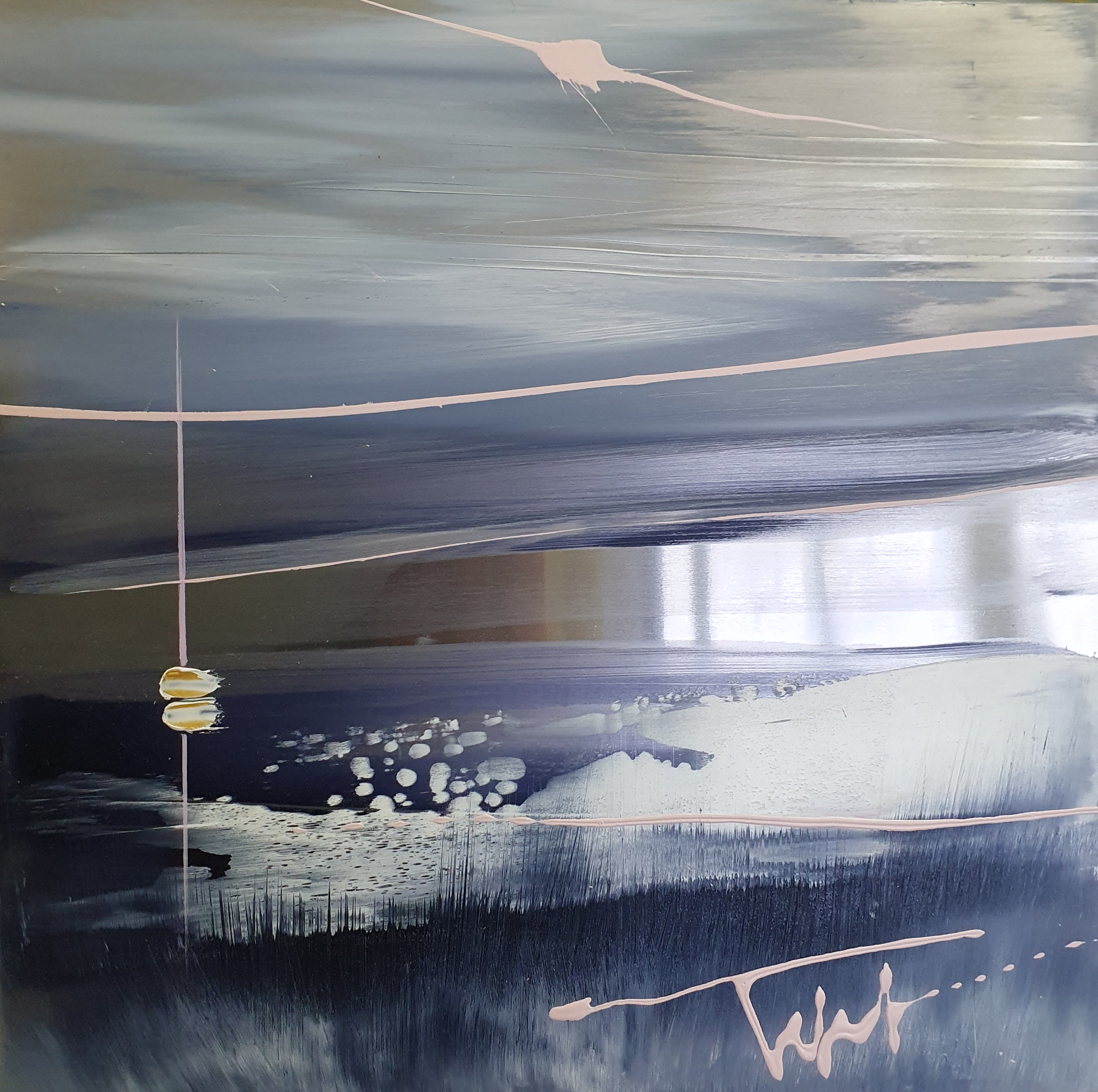 Nocturne 2023 30x30 huile sur metal