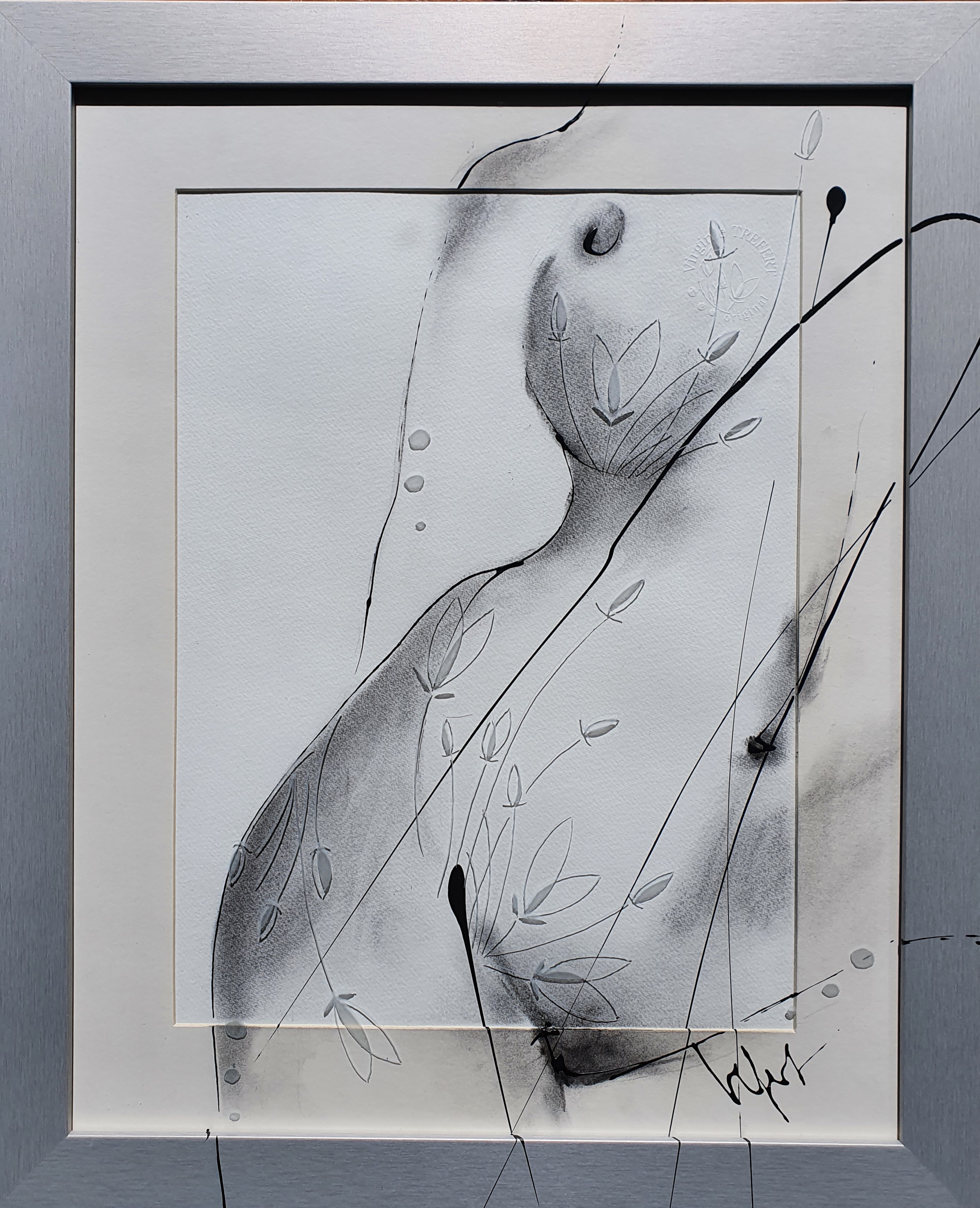 Eden 2021 fusain gravure 40x50 