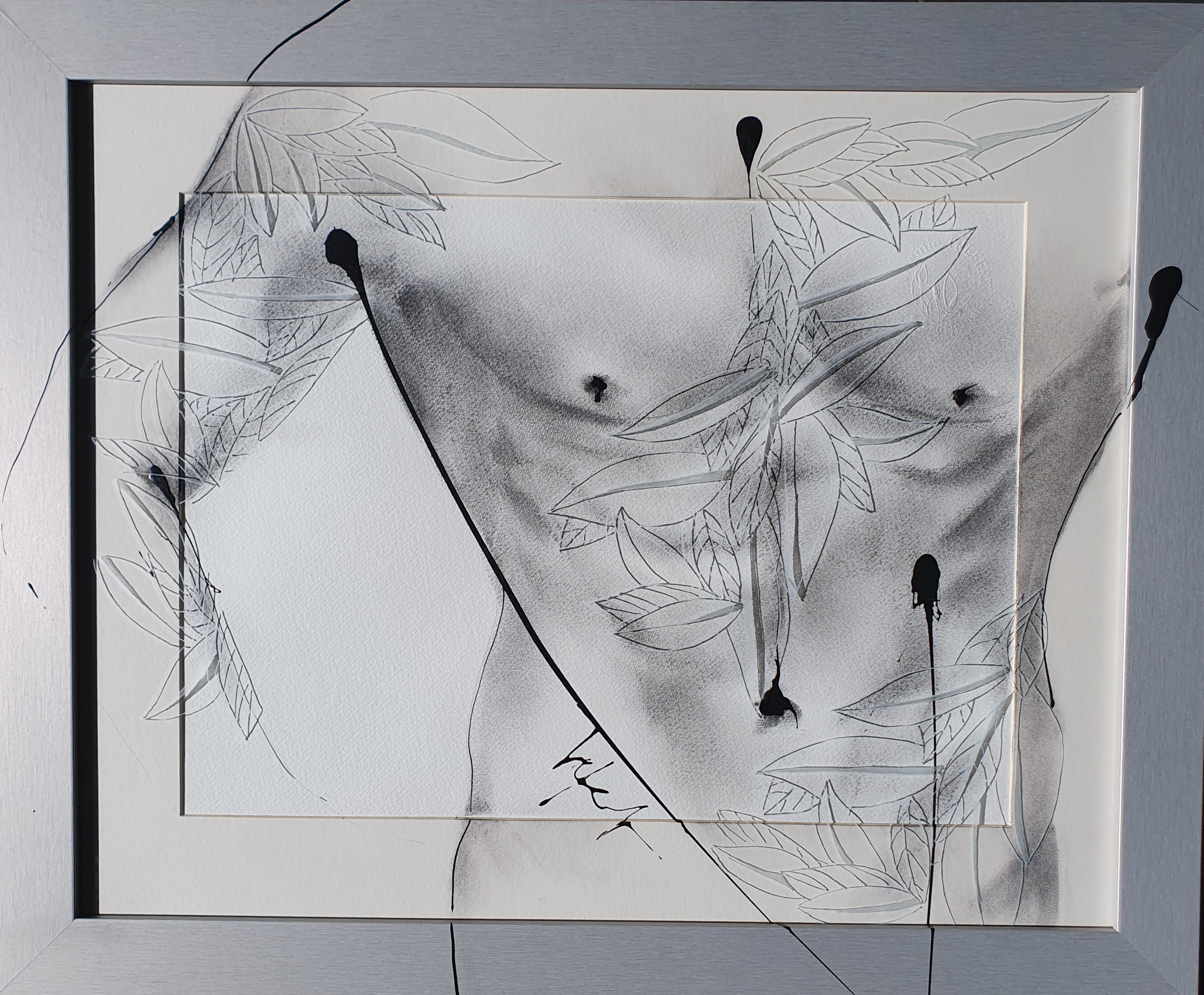 Talisman 2023 fusain gravure 46x56
