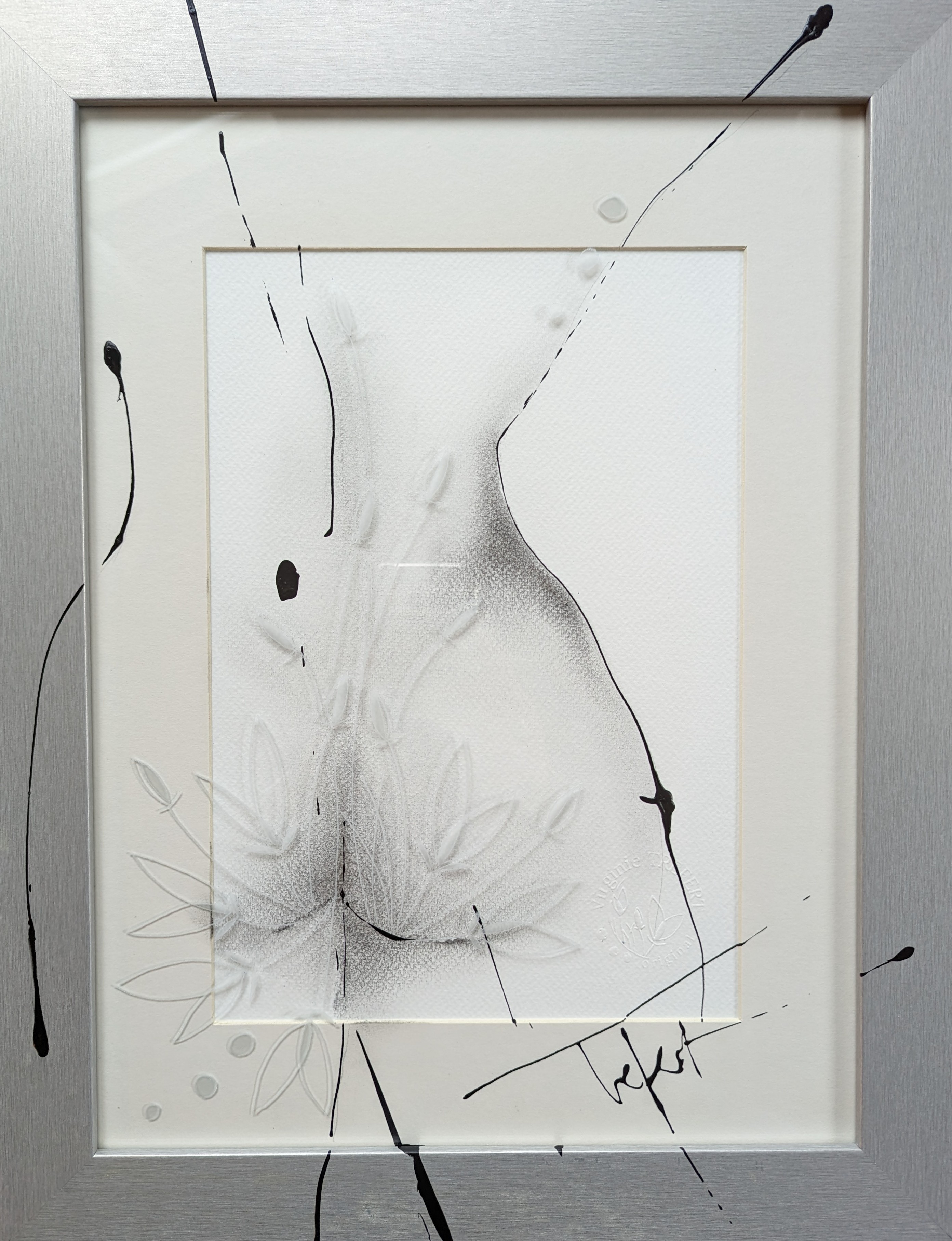 Surprise 2023 fusain gravure 36x46