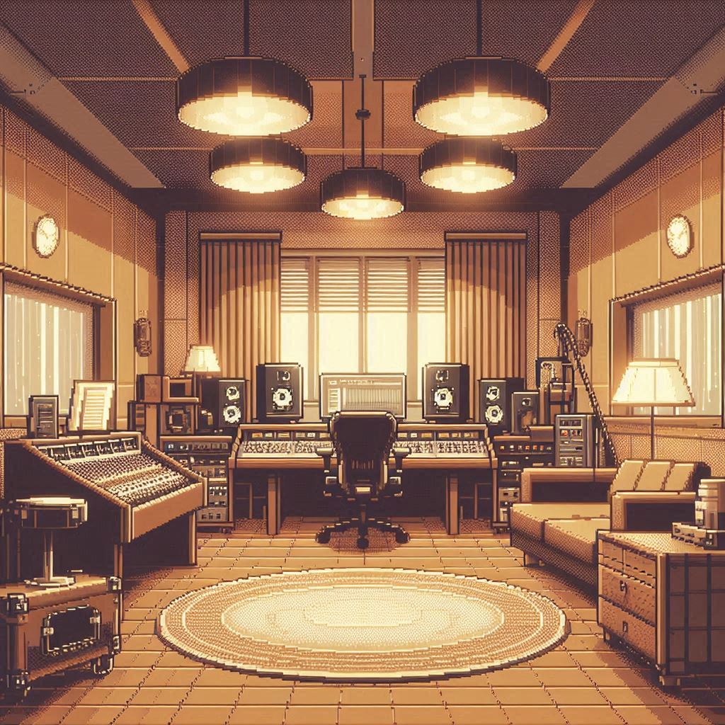 Un-studio-d-enregistrement-chaleureux-dans-ton-beige-dans-un-style-pixelise
