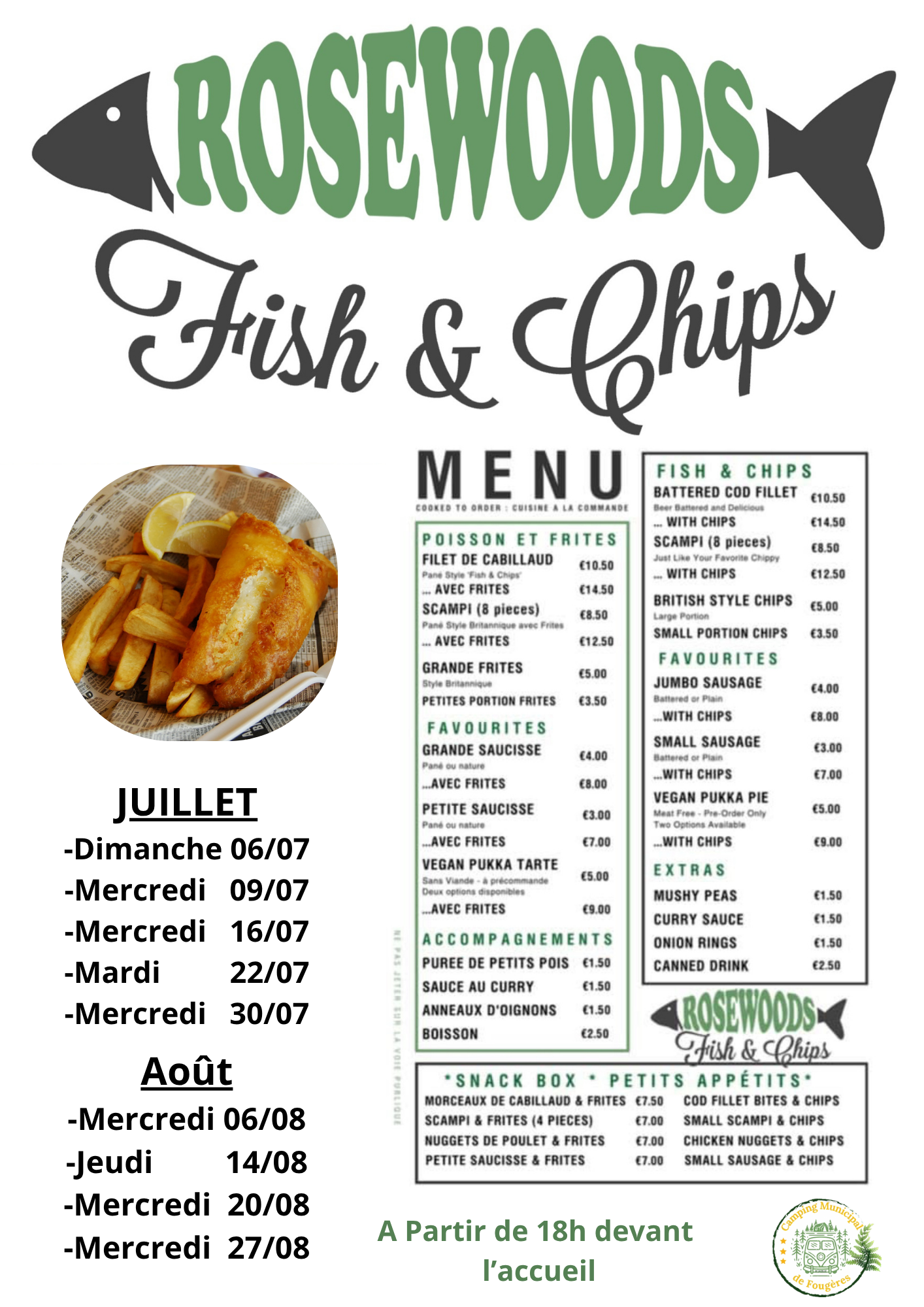 Affiche food truck fish and chips