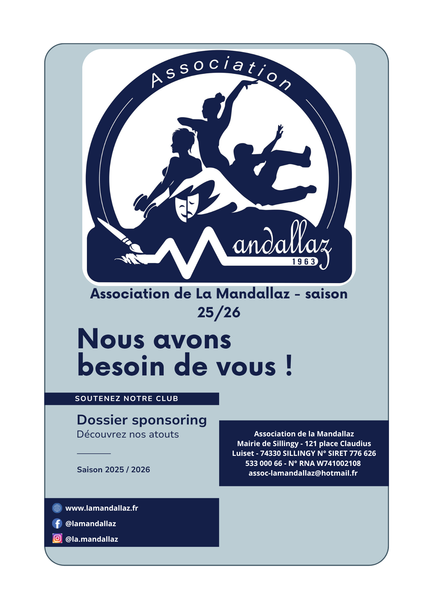 Dossier-sponsoring-Club-sportif-minimaliste-orange-et-blanc