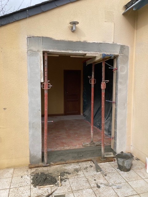 Avo renovation angers realisation menuiserie et maconnerie d une veranda au plessis mace 2024 9