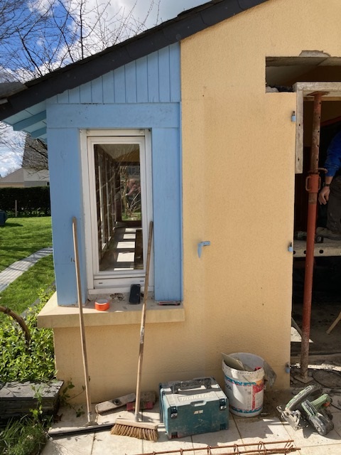 Avo renovation angers realisation menuiserie et maconnerie d une veranda au plessis mace 2024 6