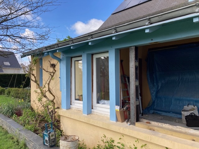 Avo renovation angers realisation menuiserie et maconnerie d une veranda au plessis mace 2024 3