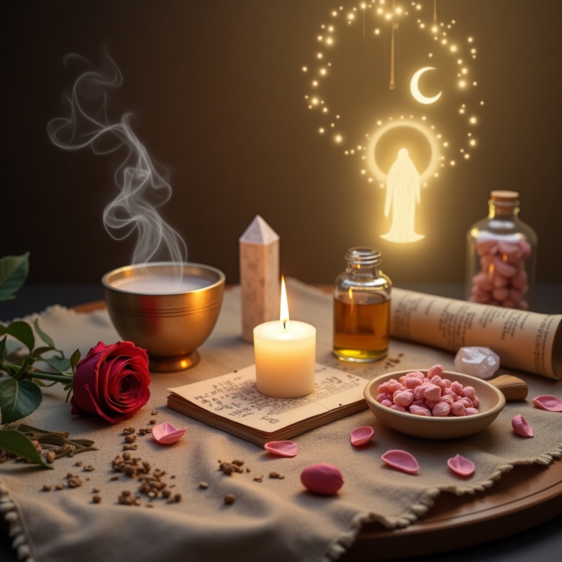 Flux Dev A hyperrealistic sacred altar scene representing divi 1