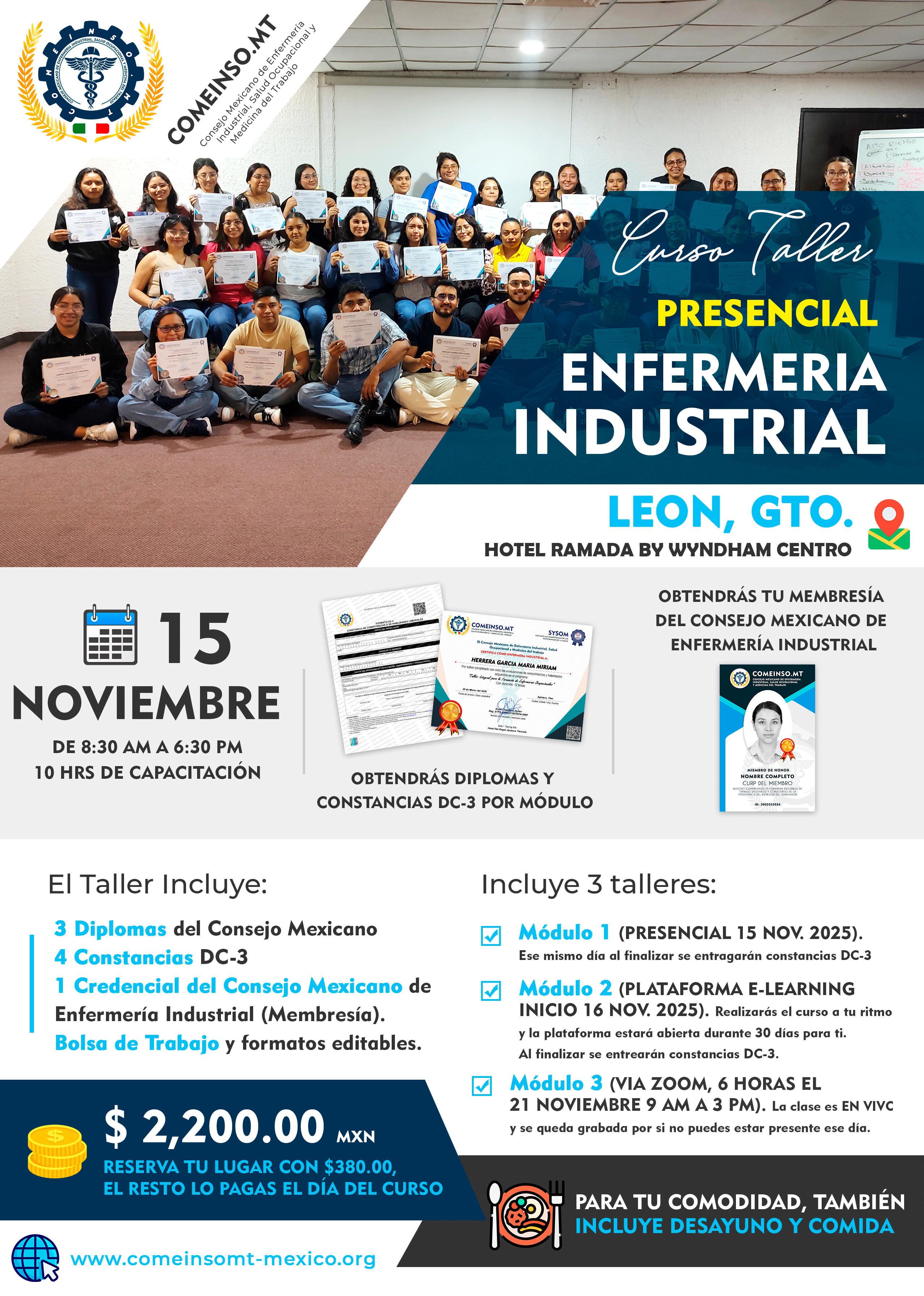 Informes curso enfermera industrial leon gto 15 noviembre 2025