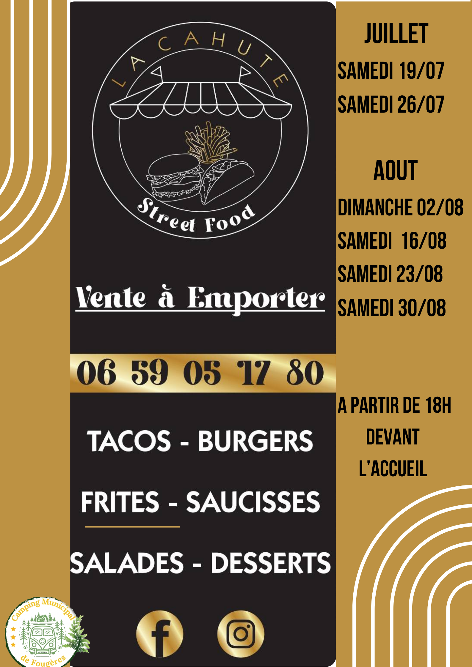 Affiche food truck la cahute