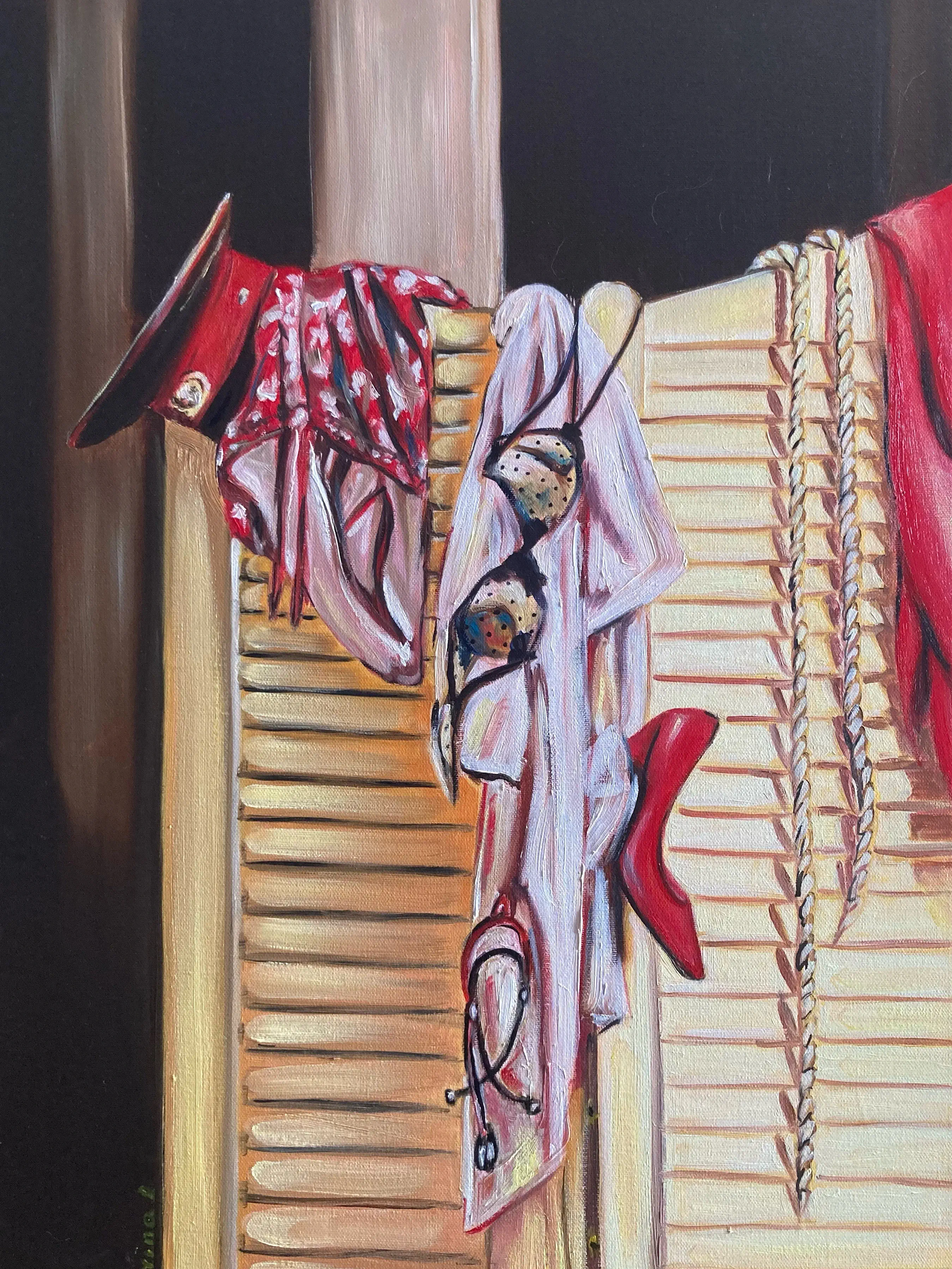 Pièce de théâtre, huile, 50 x 65, collection théâtre