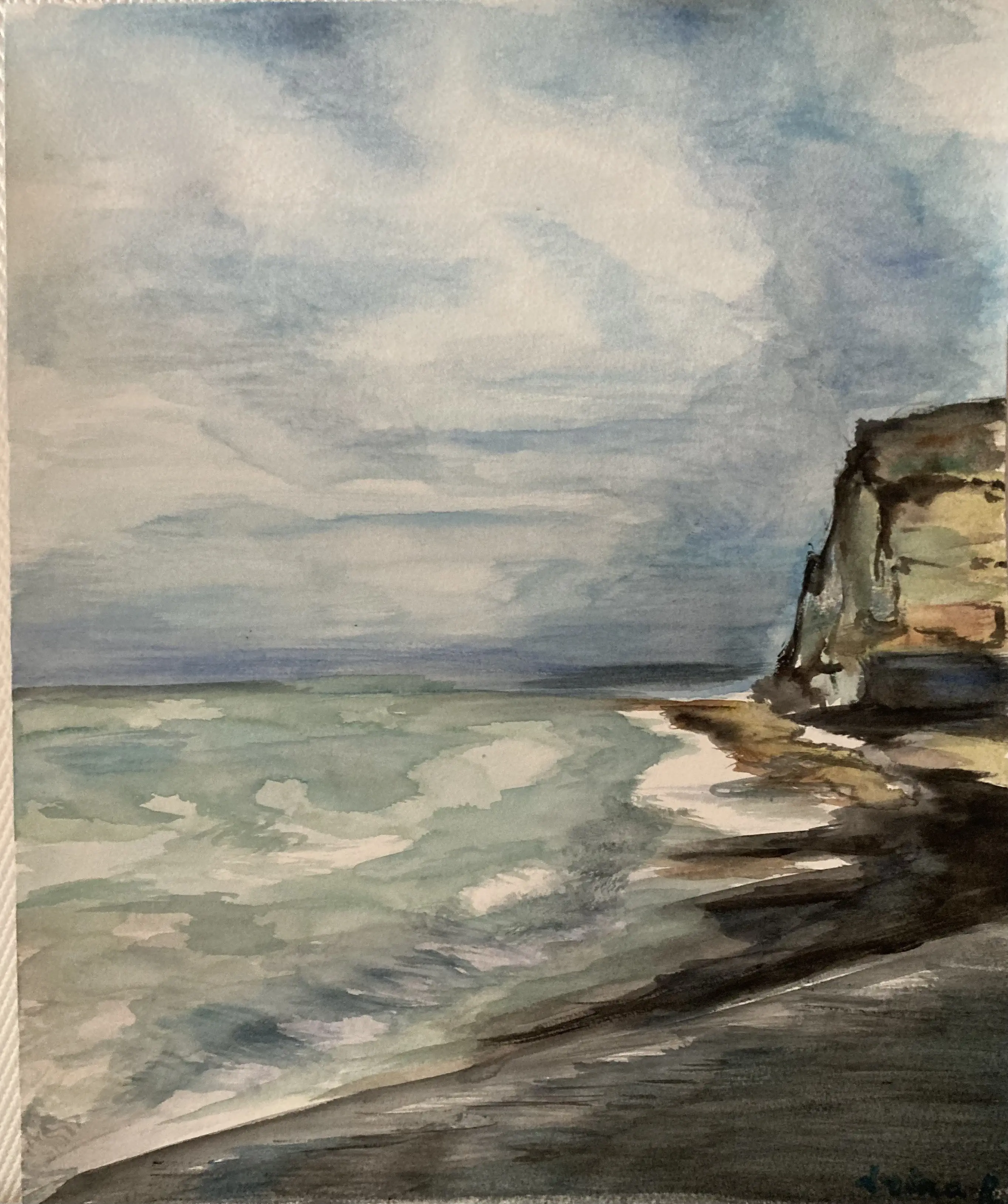 Falaise aquarelle irinart 1 
