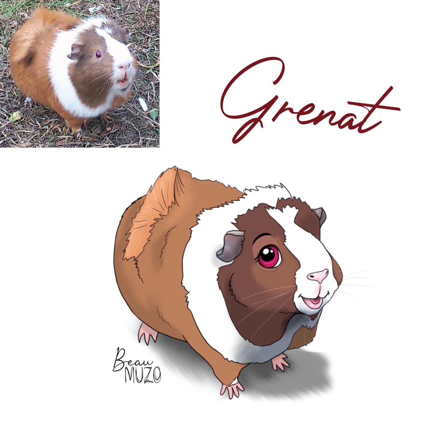 Grenat portrait cartoon photo
