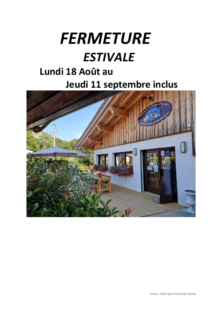 Fermeture-estivale