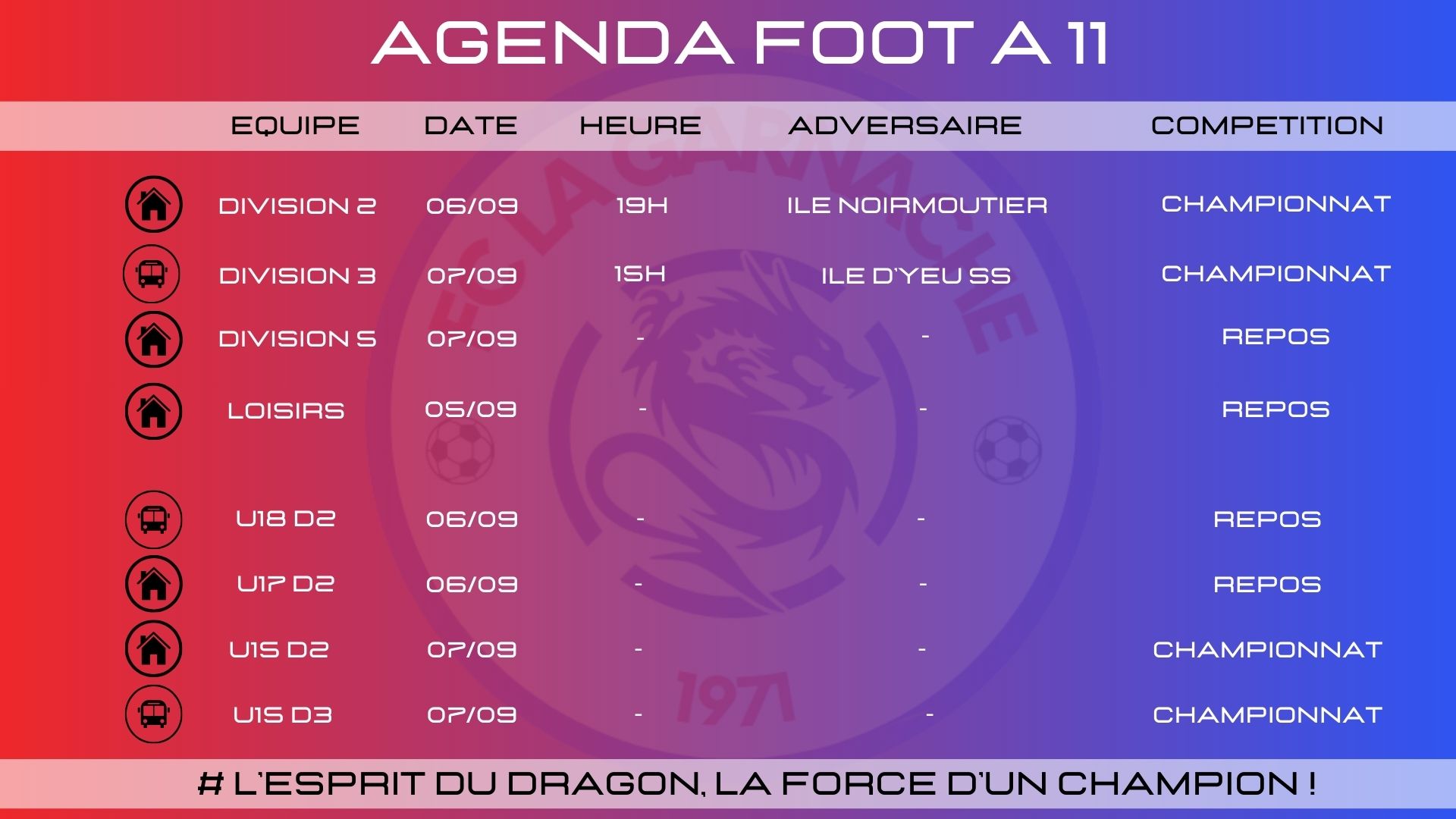 Agenda sportif