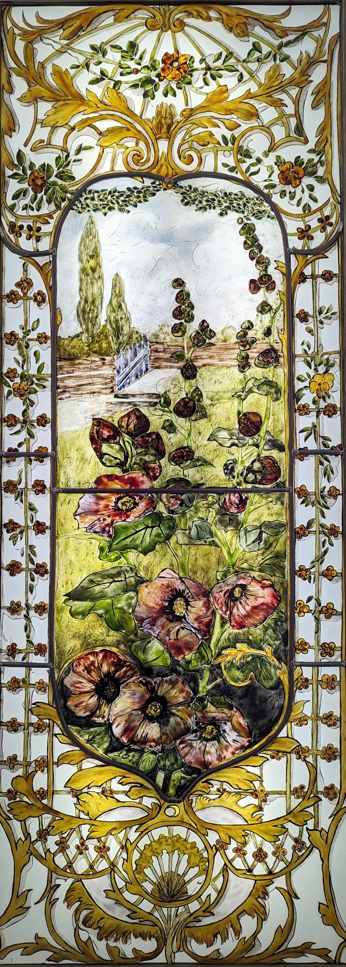 Roses tremieres de sylvie ometz 1
