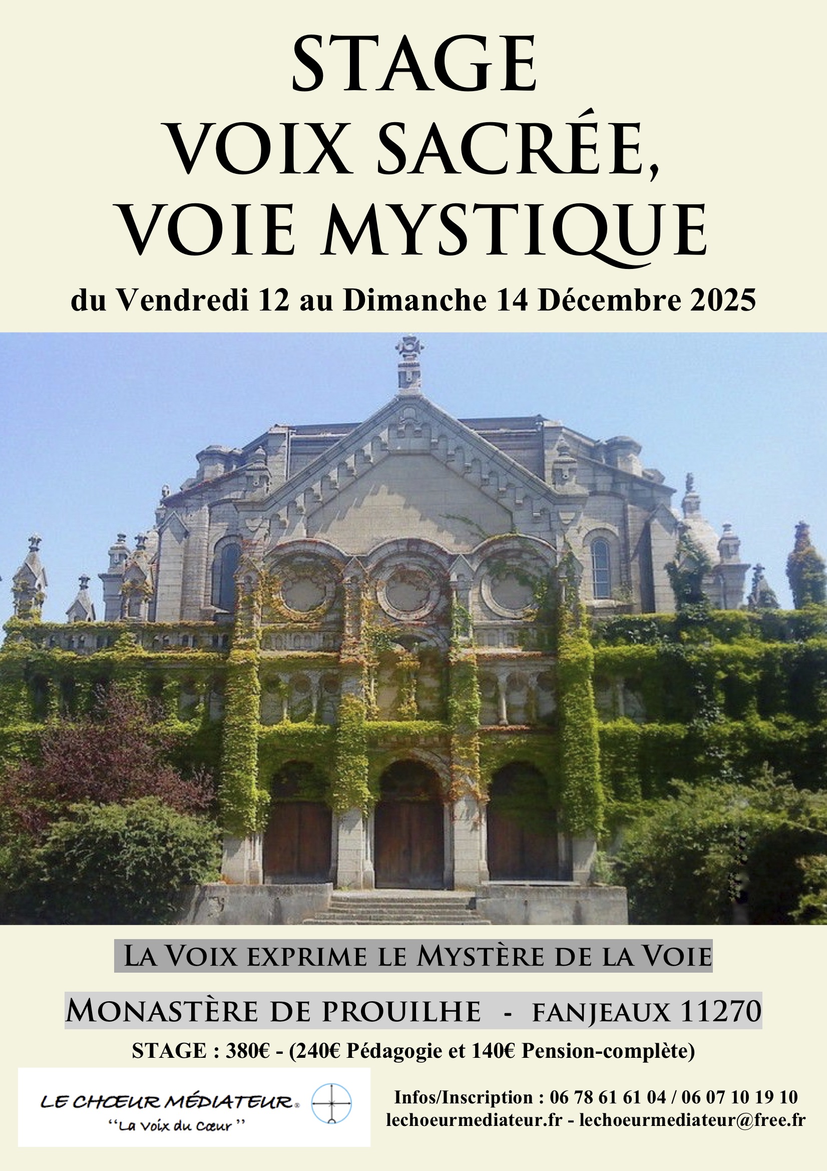 Stage voix sacre e voie mystique 12 2025