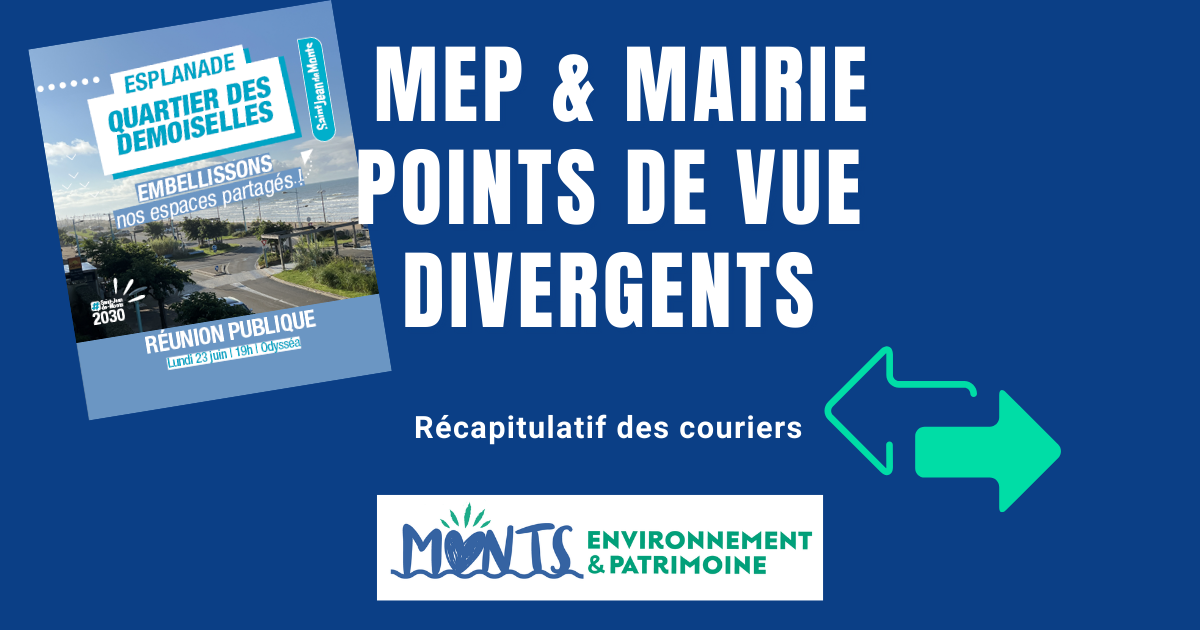 Embellissement Esplanade de la Mer, MEP & Mairie, points de vue divergents