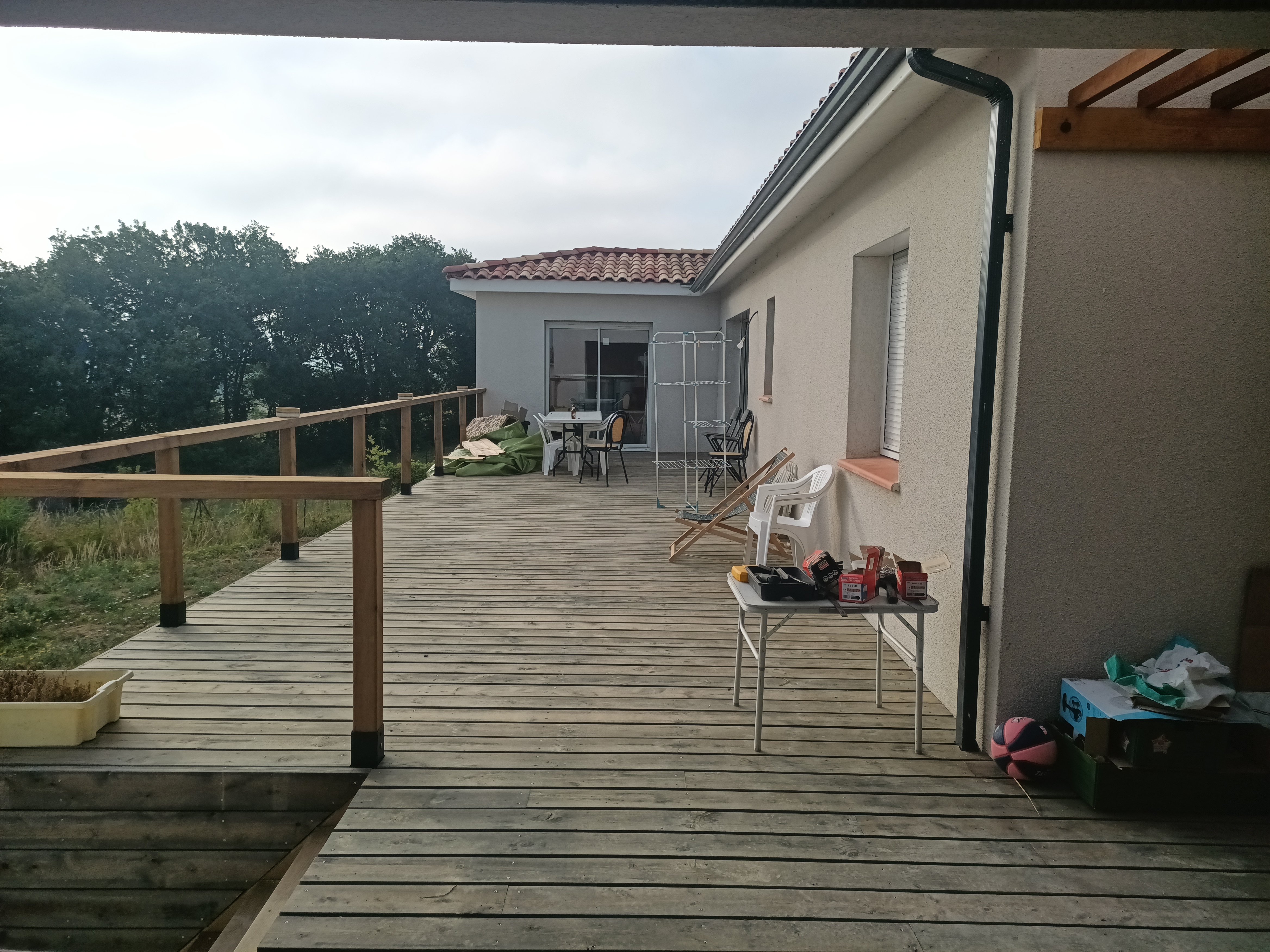 terrasse bois pre grisé