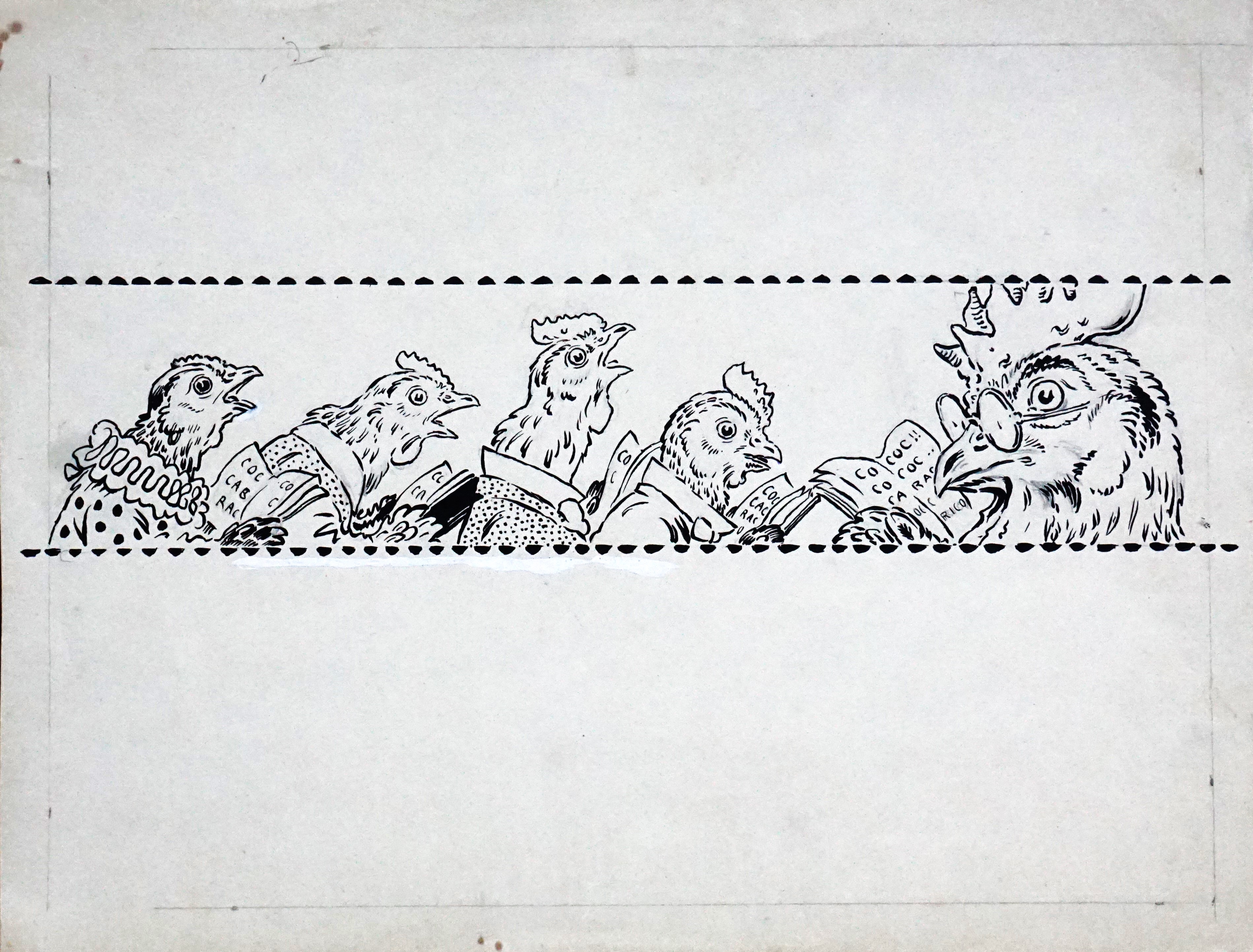 Poules qui chantent jean matet 1870 1936 