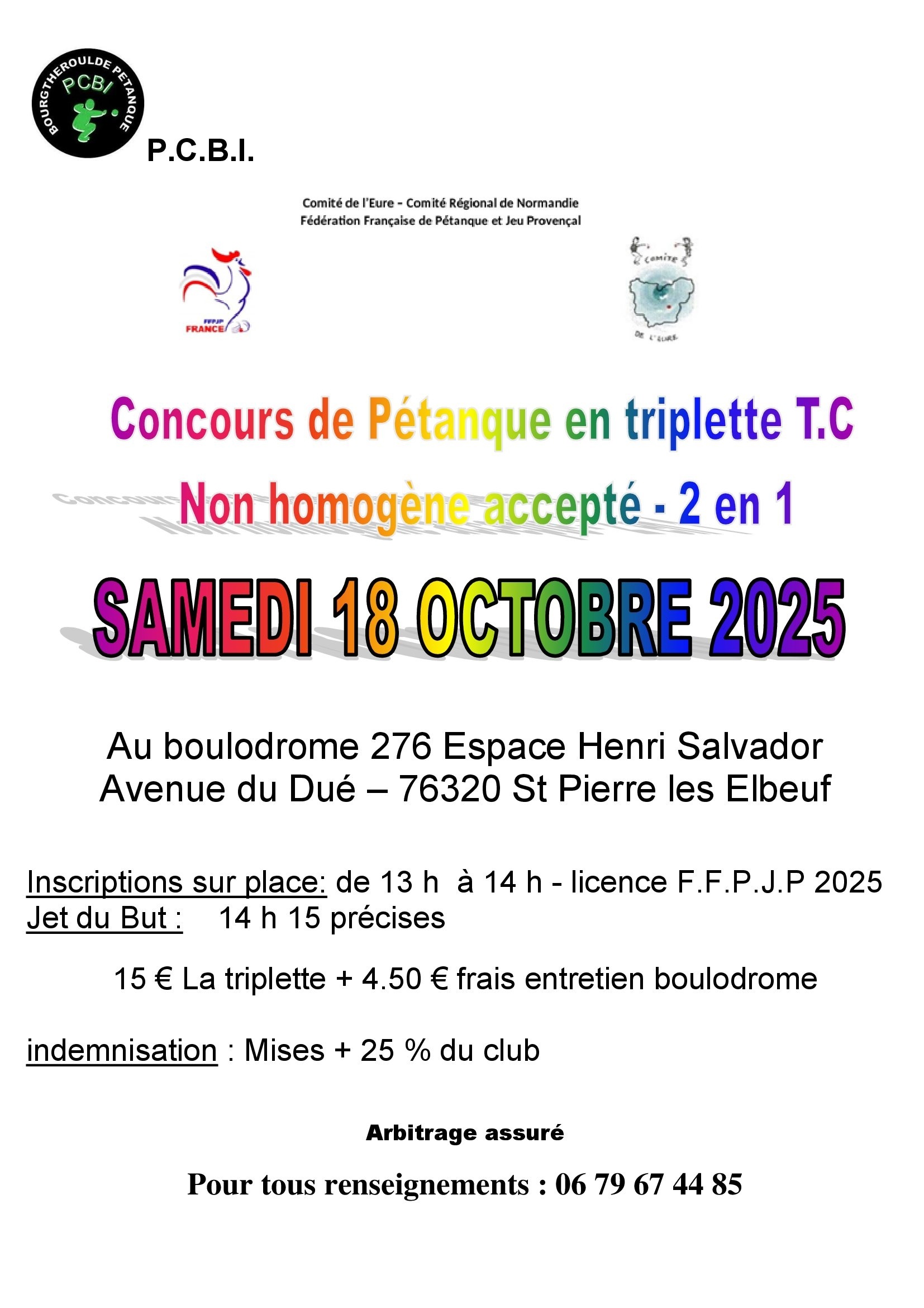 Concours du samedi 18 octobre 2025