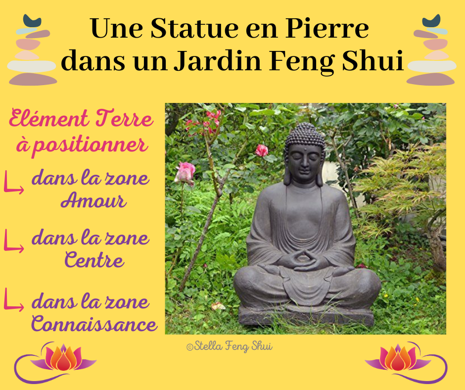 Une-statue-en-pierre-dans-un-jardin-Feng-Shui