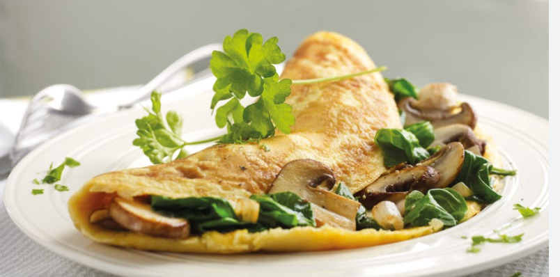 Omelette-champignons-epinards