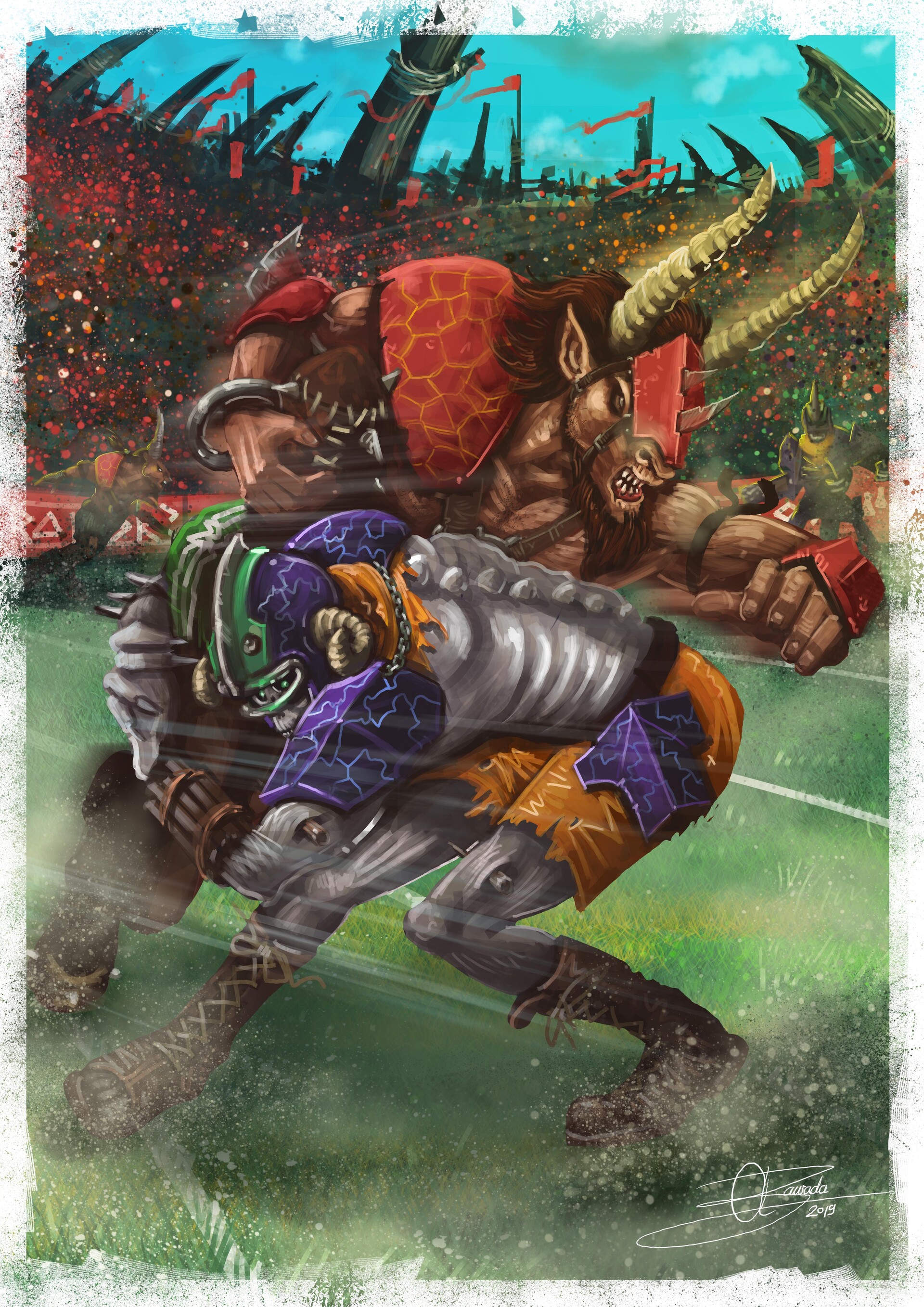 Aleksander zawada bloodbowl illustration 01