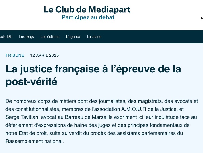 La justice française à l’épreuve de la post-vérité