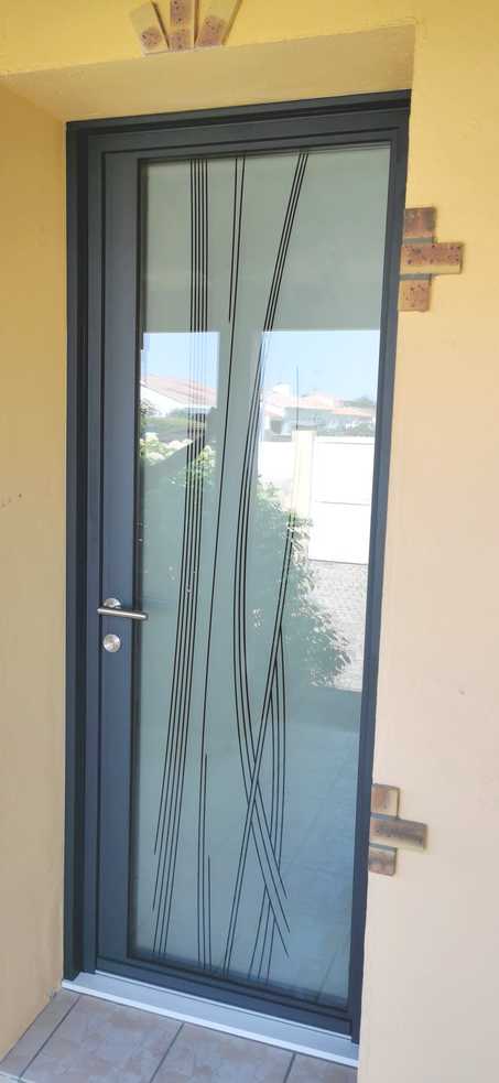 Porte d entree aluminium vitrage fantaisie kline