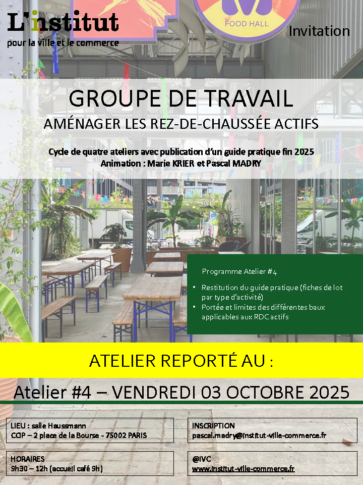 Invitation atelier ivc report au 03 oct