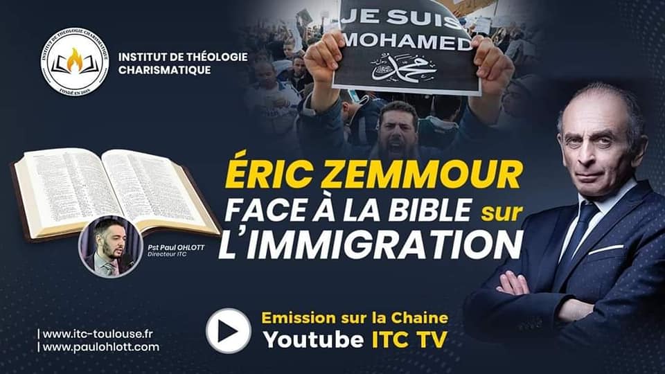 ITC TV / Eric Zemmour face à la Bible sur l’immigration