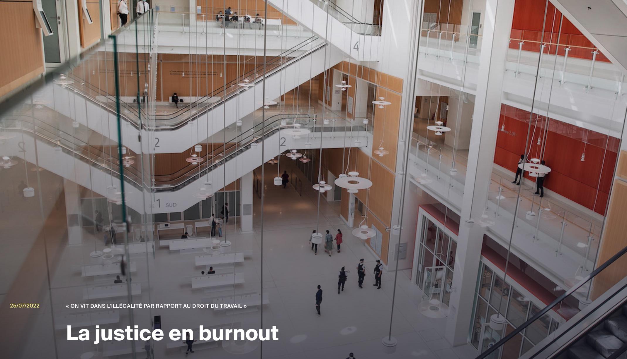 La justice en burnout