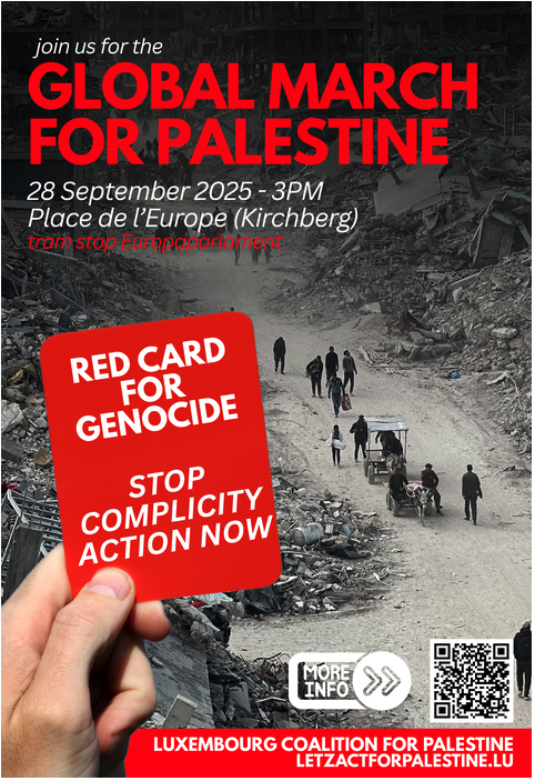 GLOBAL MARCH FOR PALESTINE, Luxembourg, dimanche 28 Sept.