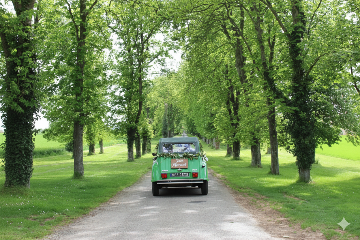Allee menant au gite de villenoue