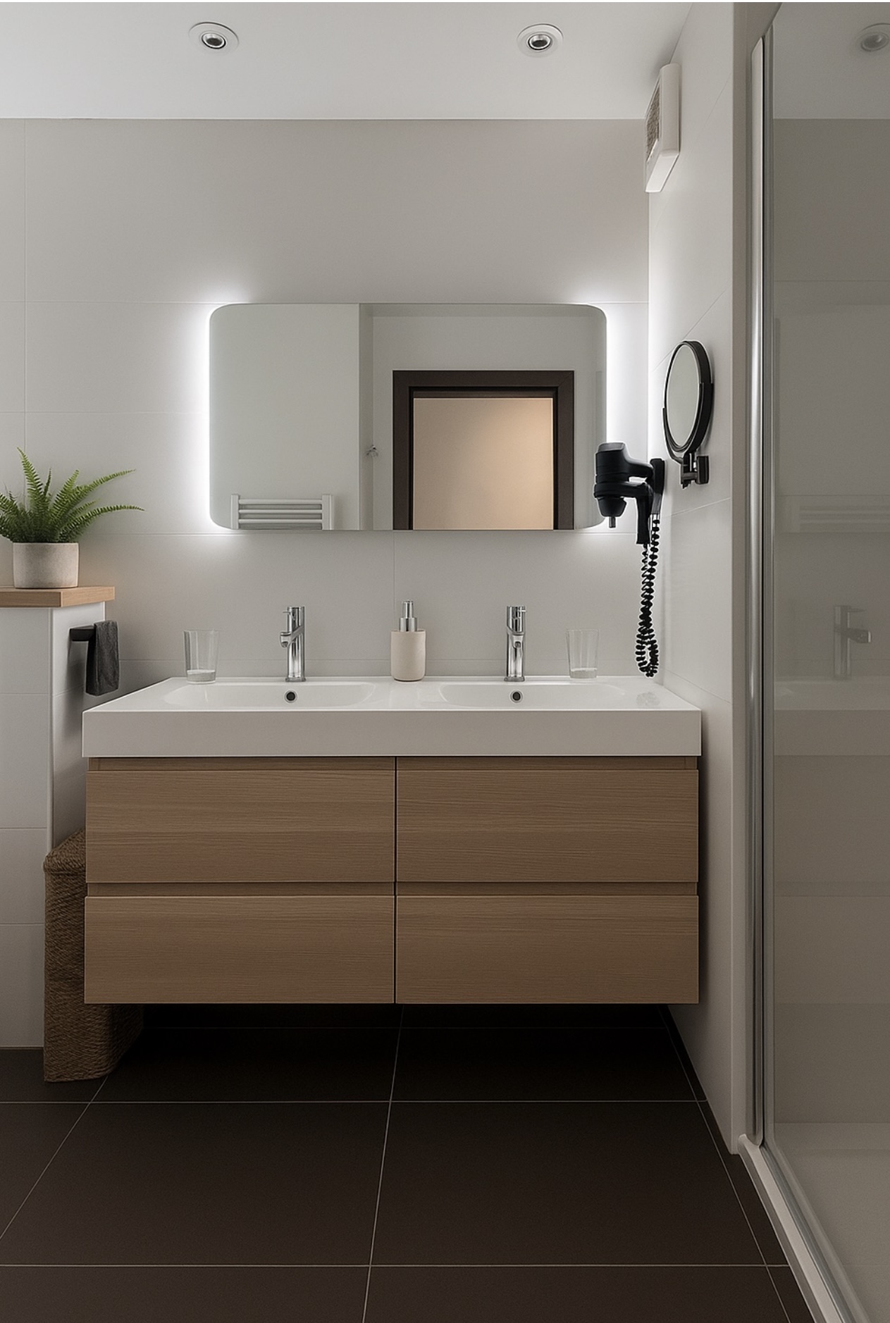 Salle de bain lumineuse Airbnb Toulouse