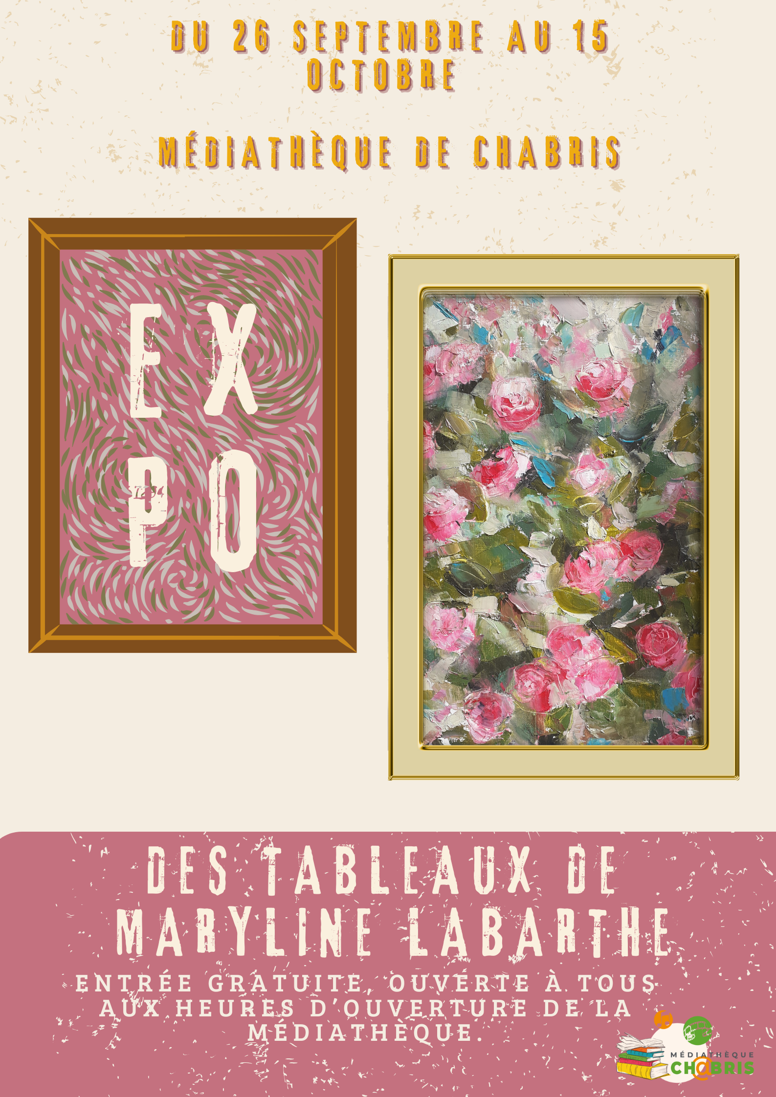 Médiathèque : exposition de peinture