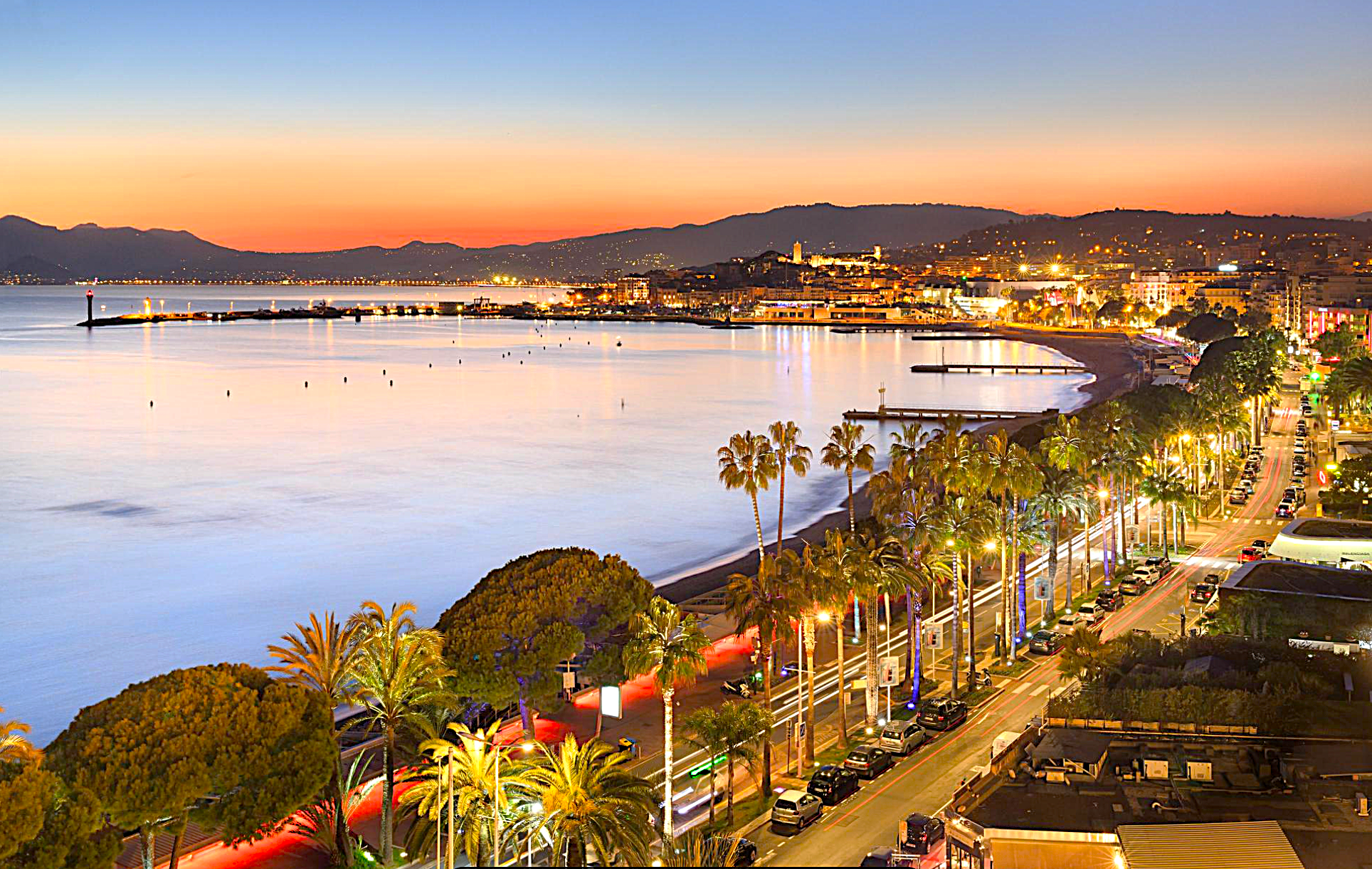 Baie de cannes by night