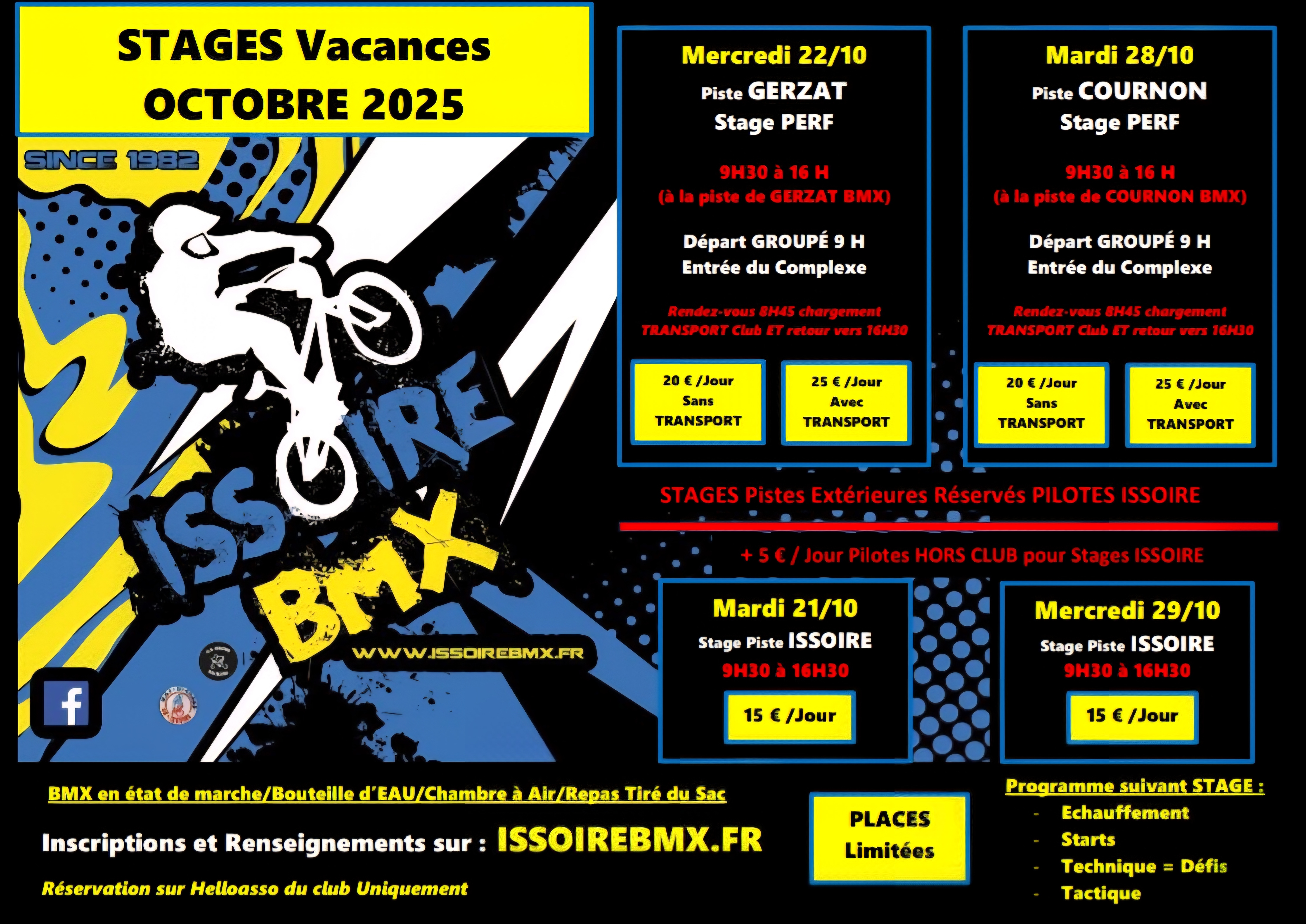 STAGES VACANCES OCTOBRE 2025