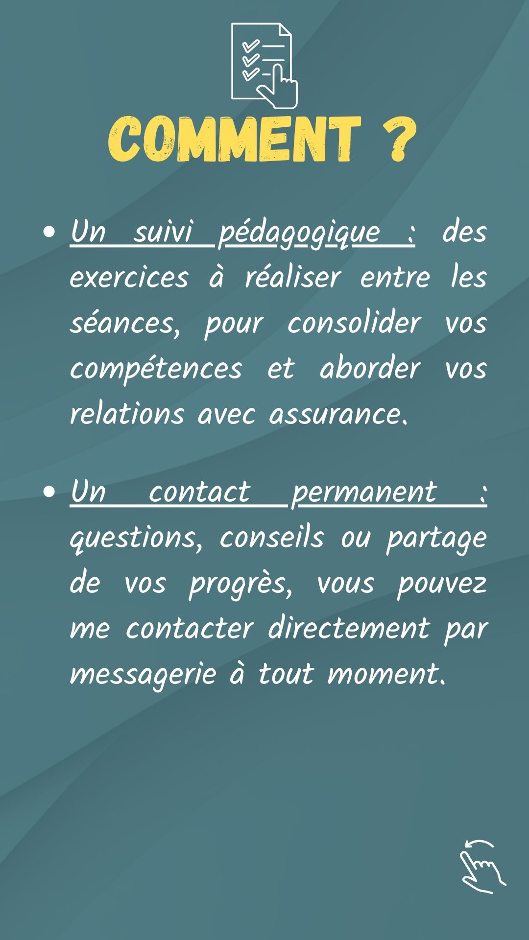 Un suivi pédagogique