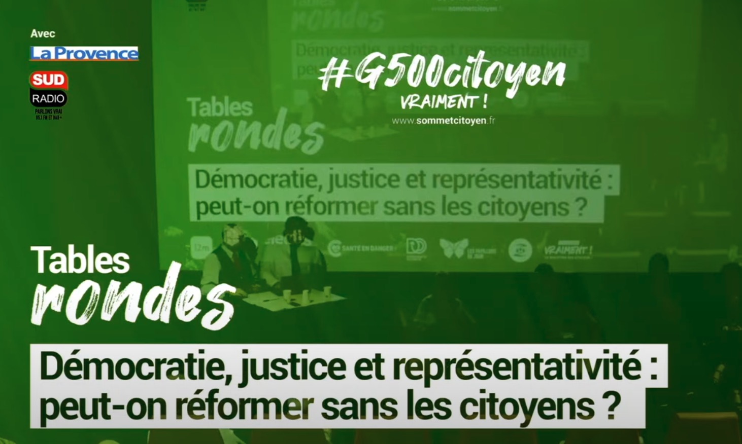 Le plateau tv du 2ème sommet citoyen du #G500 à Marseille : justice & démocratie