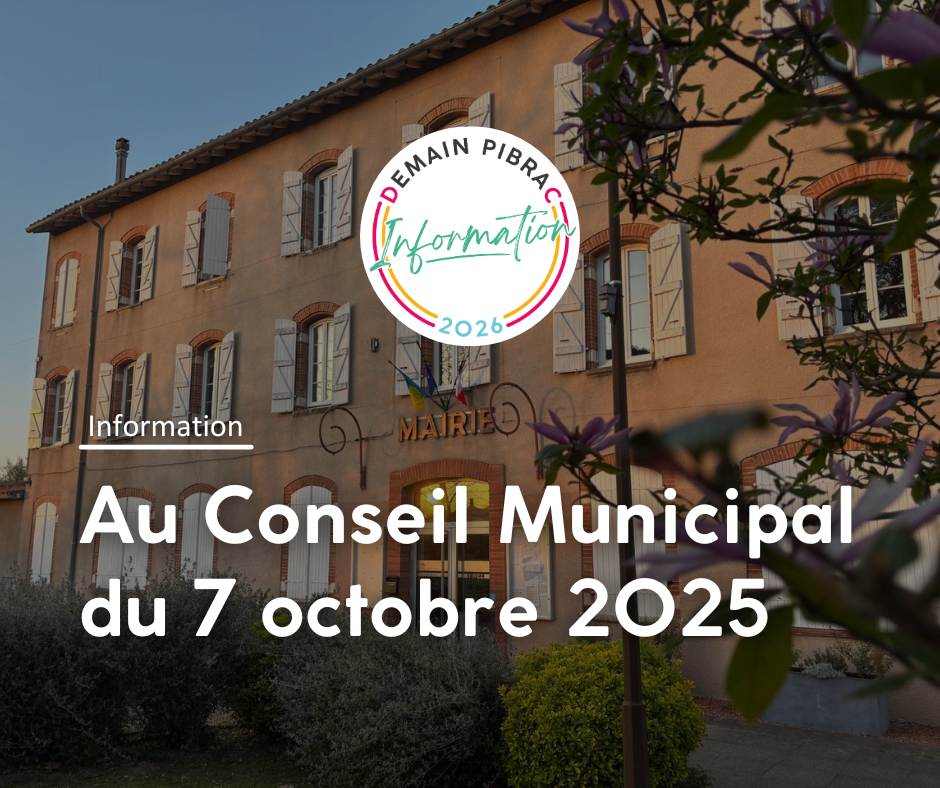 Au Conseil Municipal du 7 octobre 2025