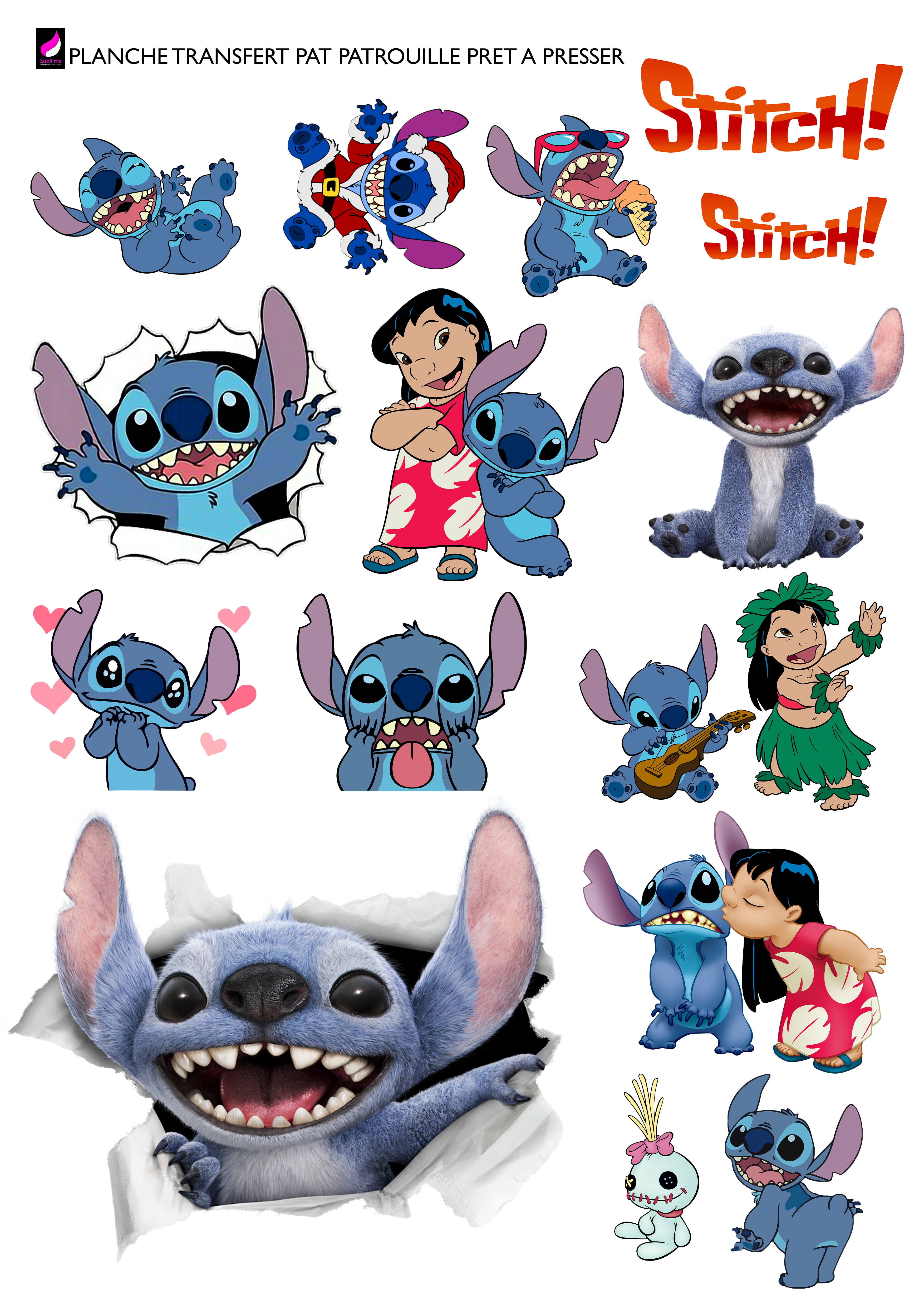 Stitch planche dtf a3 pret a presser