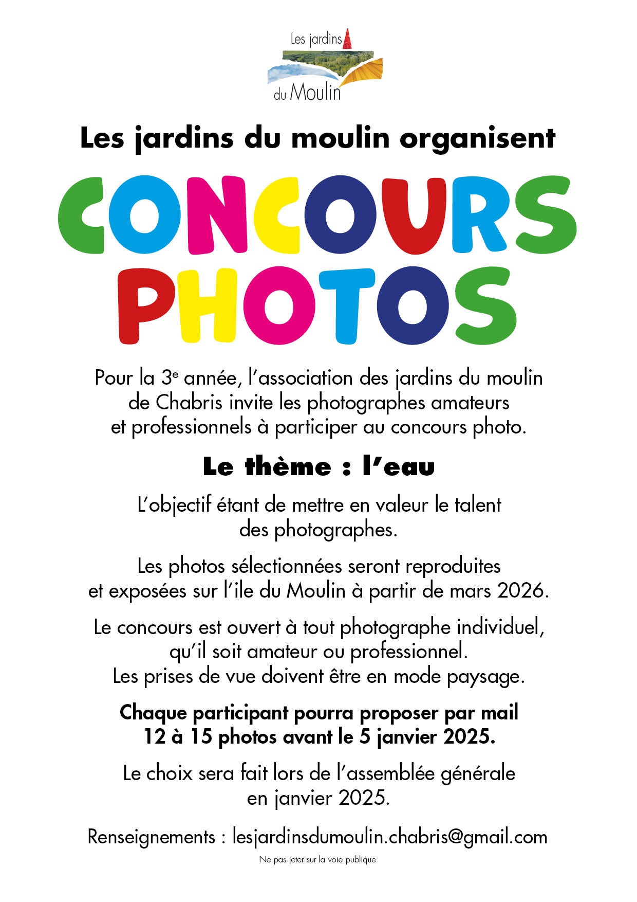 Les Jardins du Moulin : concours photo 2026