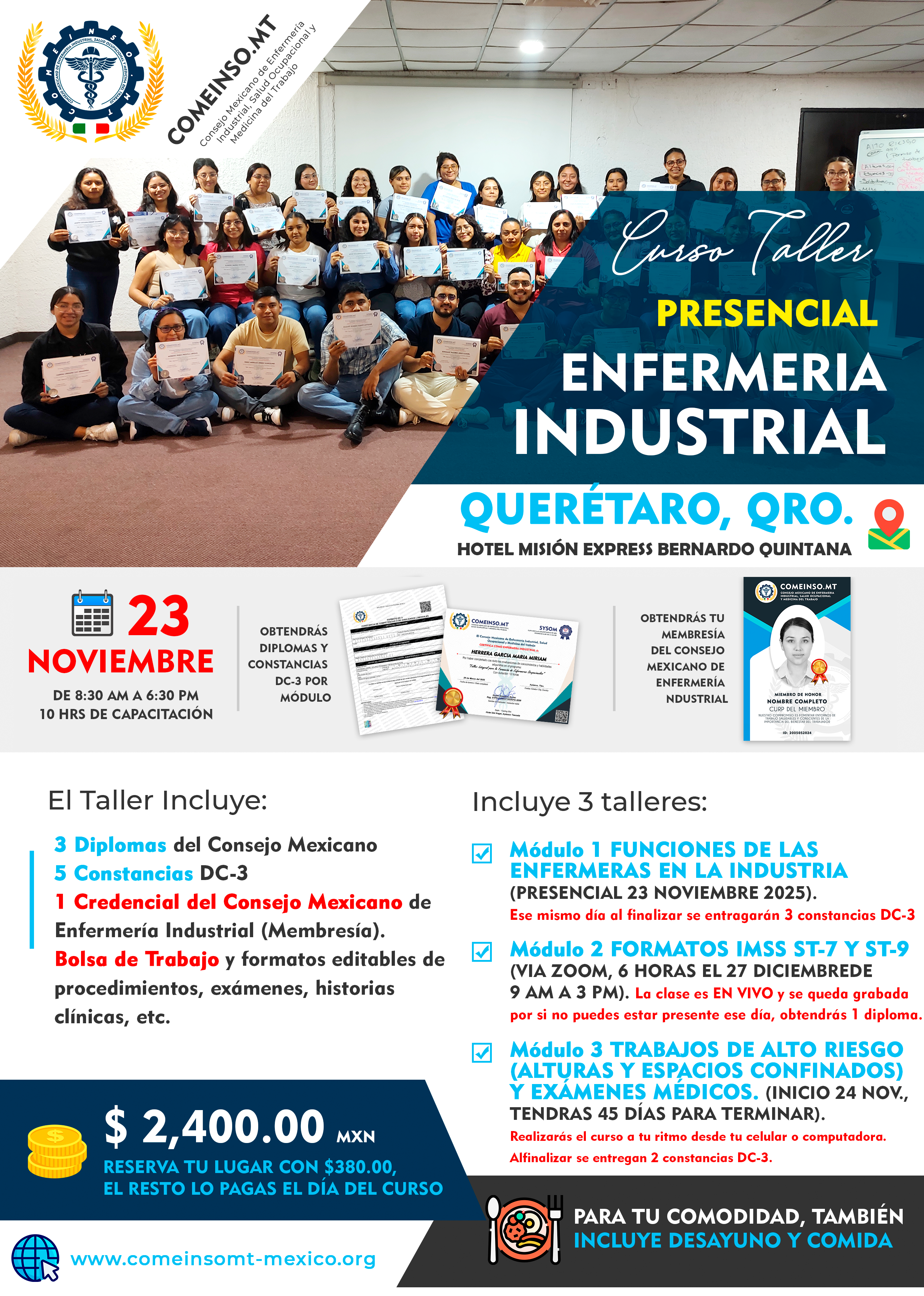 Informes nuevos curso enfermera industrial qro 23 noviembre 2025