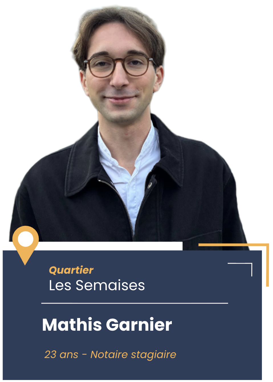 Portrait de Mathis Garnier, candidat aux élections municipales de Montbonnot en 2026