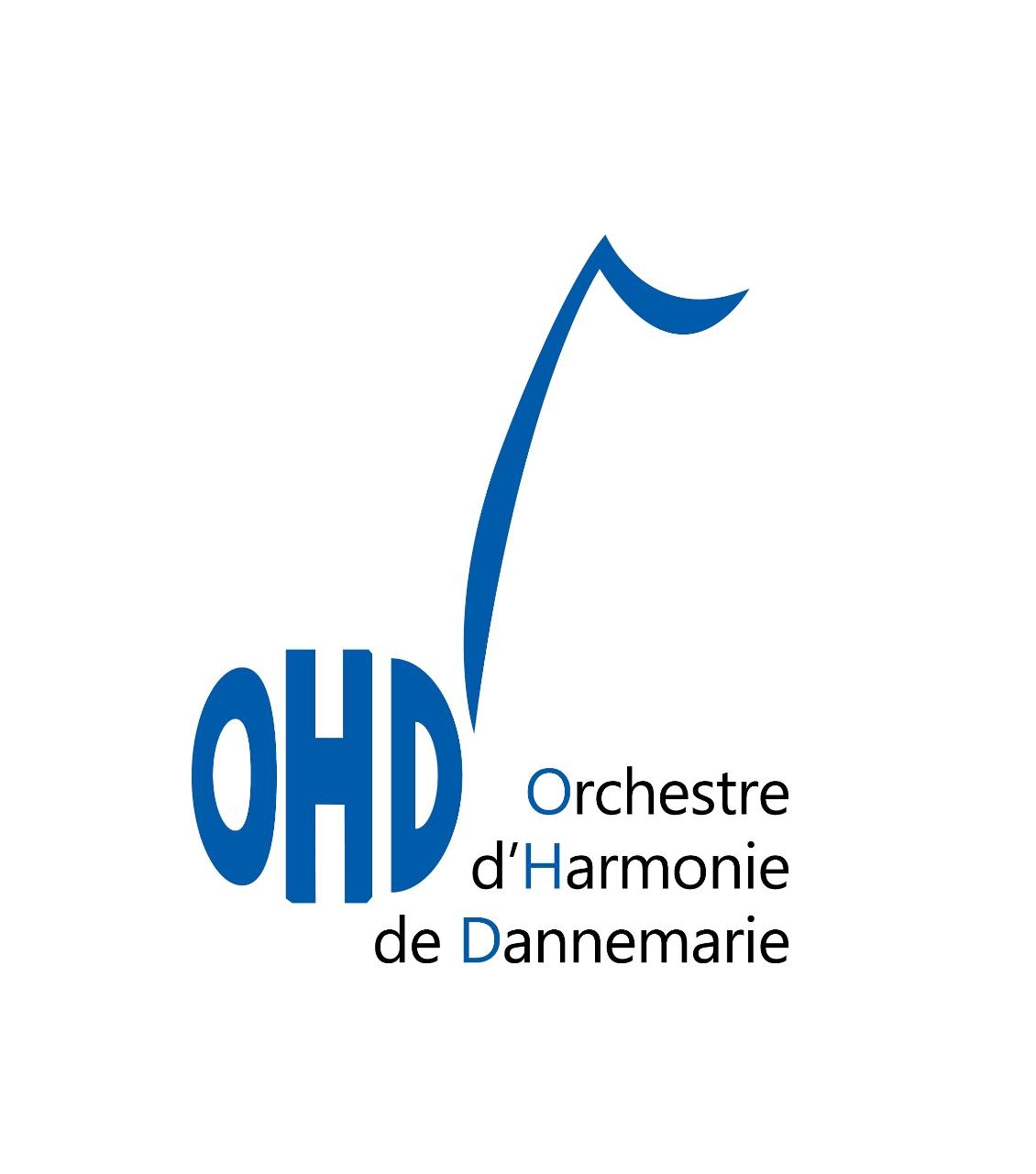 Logo bleu de l'Ocherstre d'Harmonie de Dannemarie