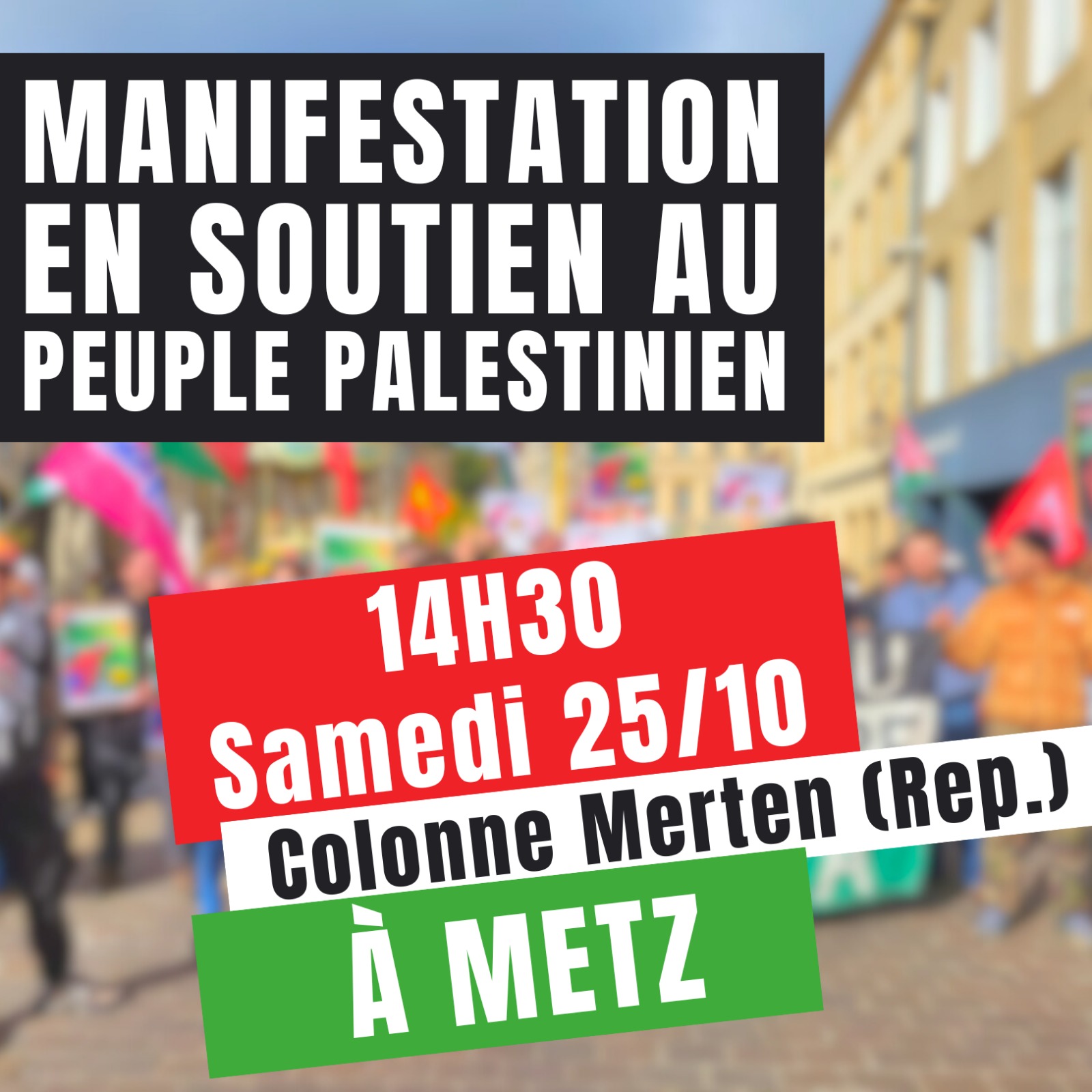 Manifestation en soutien au Peuple Palestinien