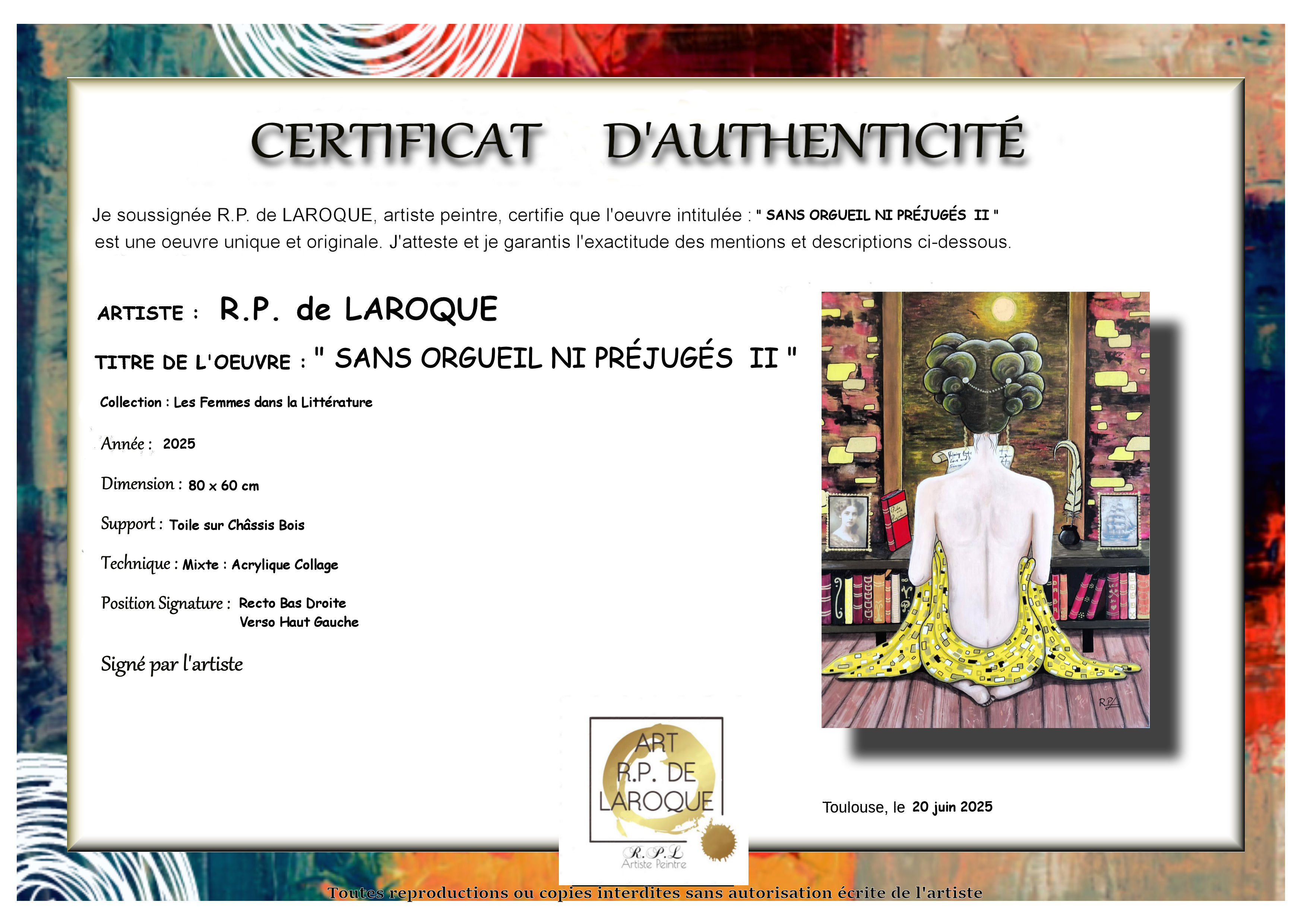 Certificat d authenticite paintshop 2