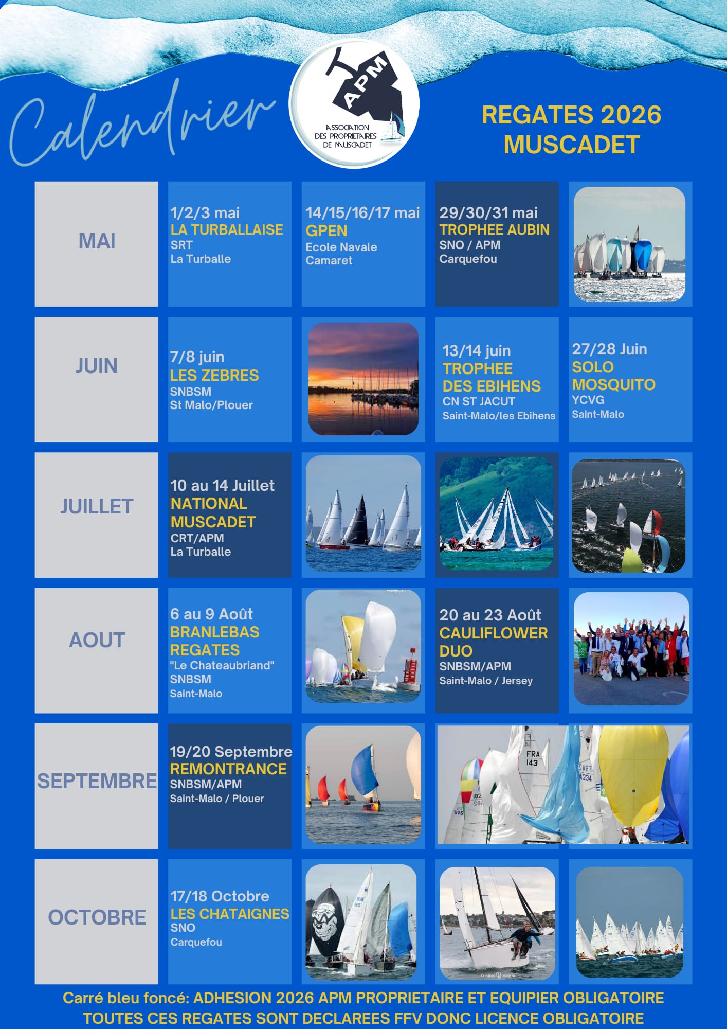 Tous à vos agendas 2026!