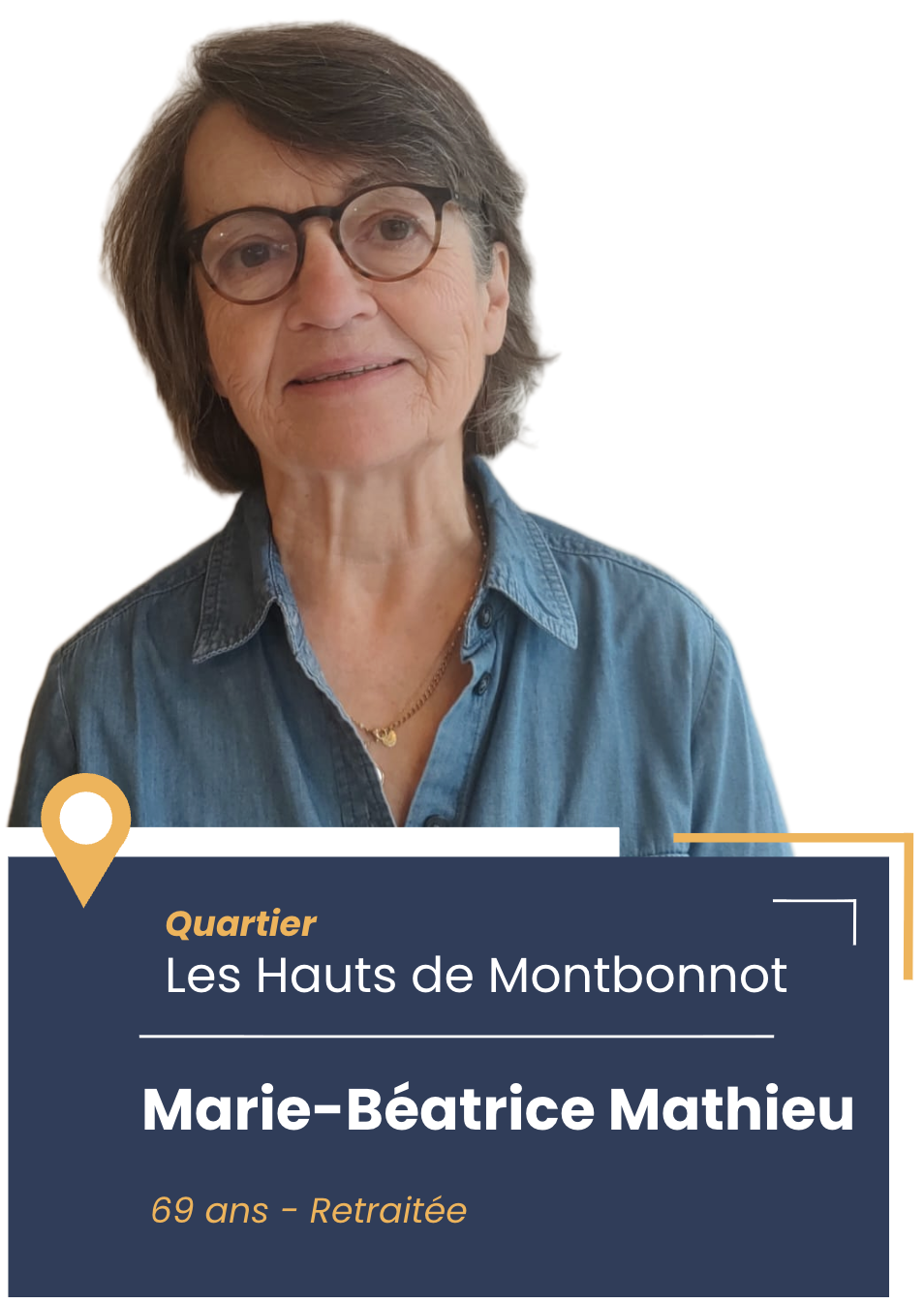 Portrait de Marie-Béatrice Mathieu, candidate aux élections municipales de Montbonnot en 2026